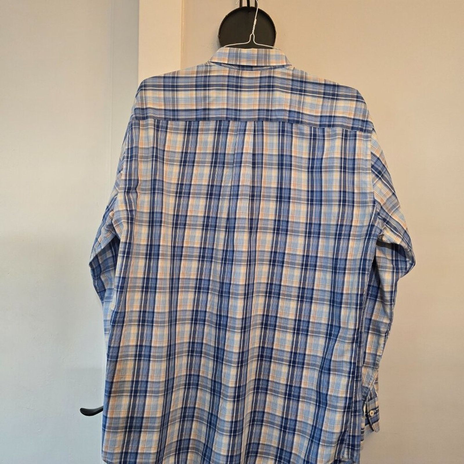 Peter Millar Peter Millar Crown Collection Blue Yellow Plaid Shirt XL Size US XL / EU 56 / 4 - 7 Thumbnail