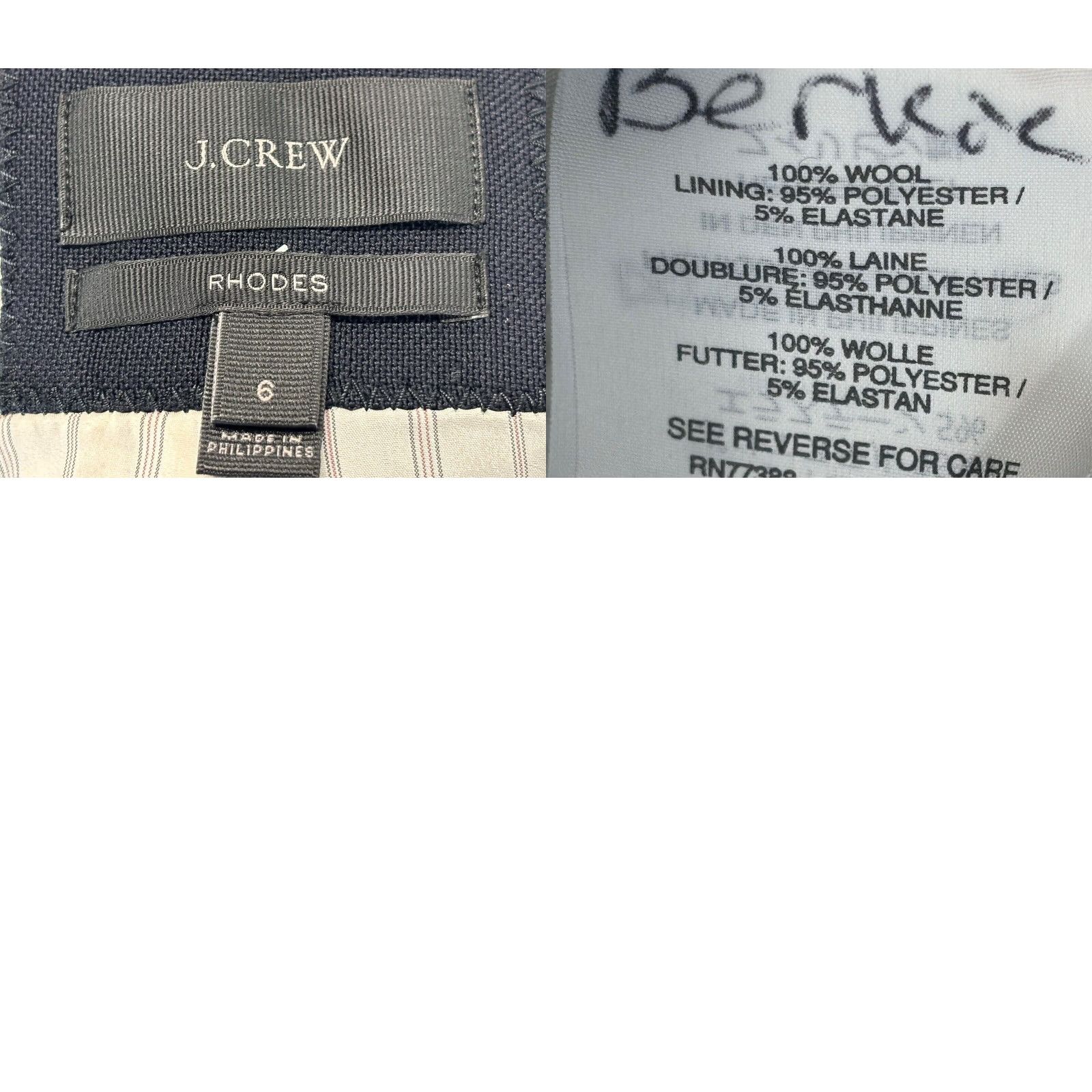 J.Crew J.CREW Rhodes Blazer Women Size 6 Navy 100% Wool Gold Buttons Classic Career Preppy Womens Size M / US 6-8 / IT 42-44 - 8 Thumbnail