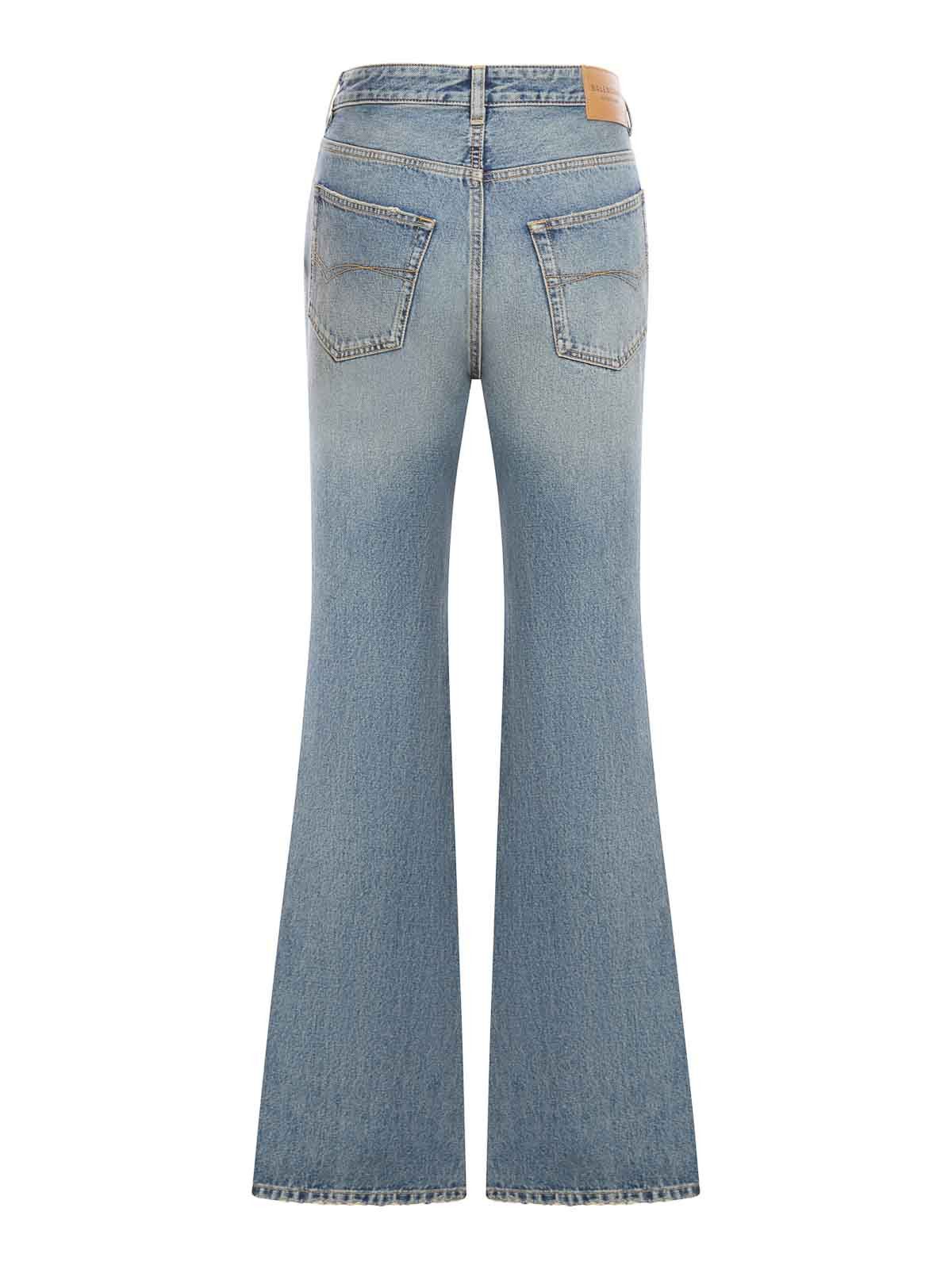 Balenciaga o1bcso1str1225 Flared Pants in Blue Size 24" / US 00 / IT 34 - 2 Thumbnail