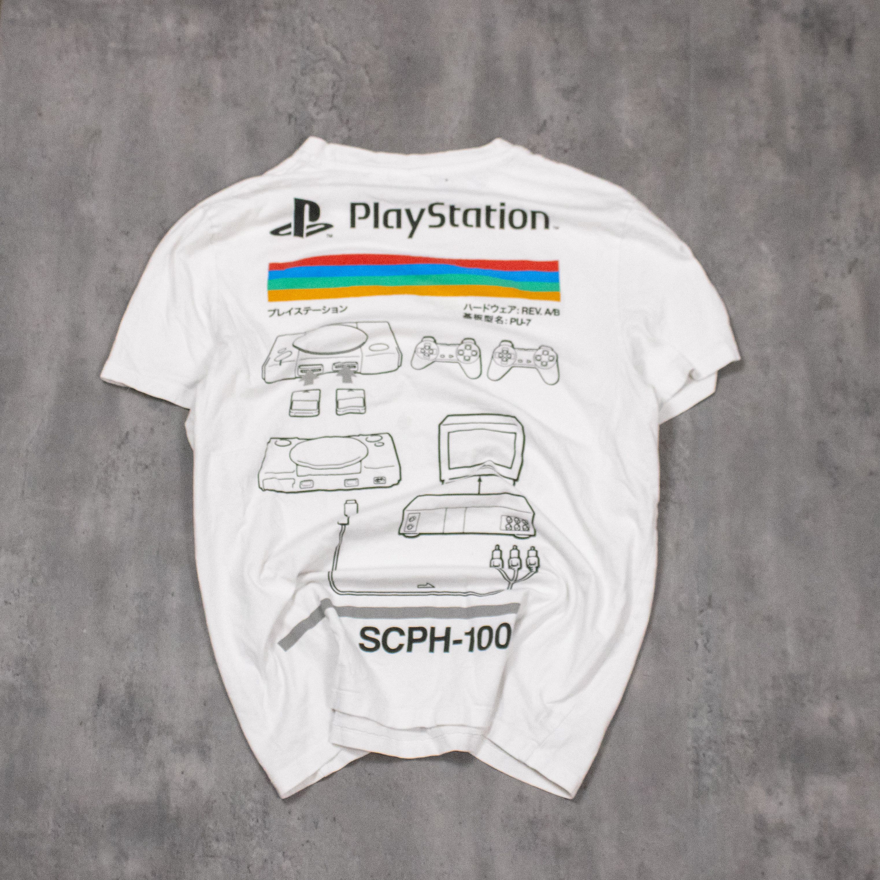 Playstation Playstation One Vintage Y2K White Double Stitch T-Shirt Size US XS / EU 42 / 0 - 7 Thumbnail