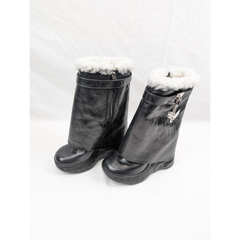 Givenchy o1rshd1 Biker Ankle Boots in Black/Natural 37 Size US 7 / IT 37 - 15 Thumbnail