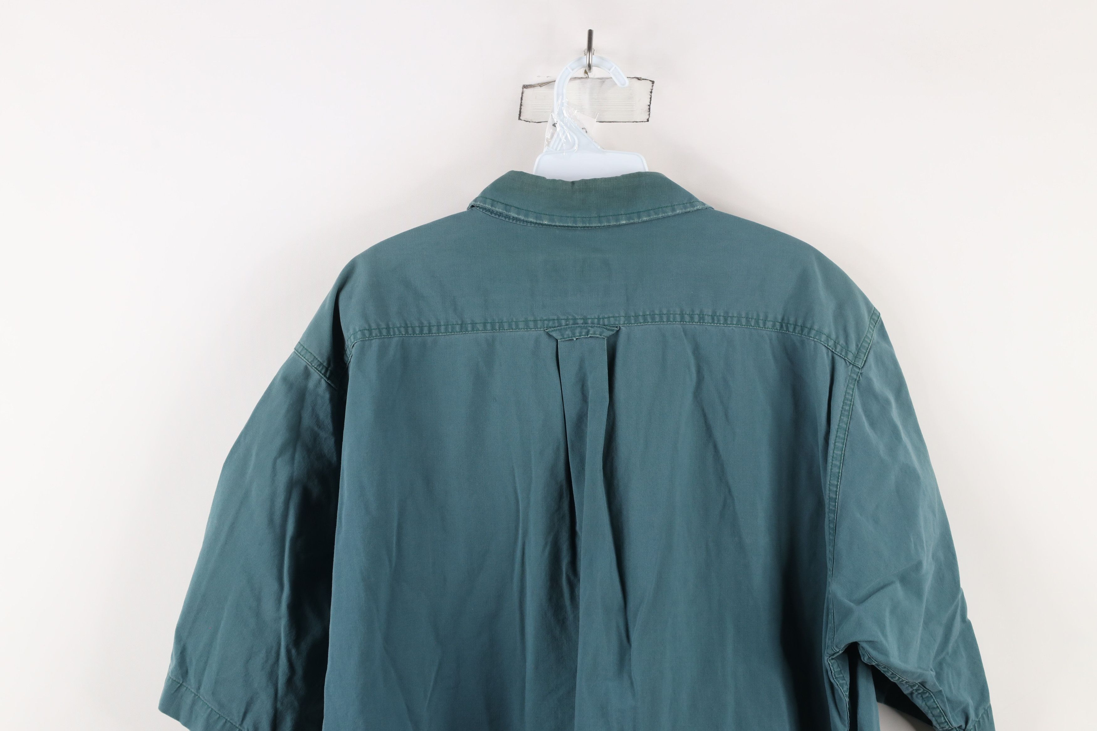 Cabelas × Vintage Vintage 90s Cabelas Bush Short Sleeve Button Shirt Green Size US XL / EU 56 / 4 - 15 Thumbnail