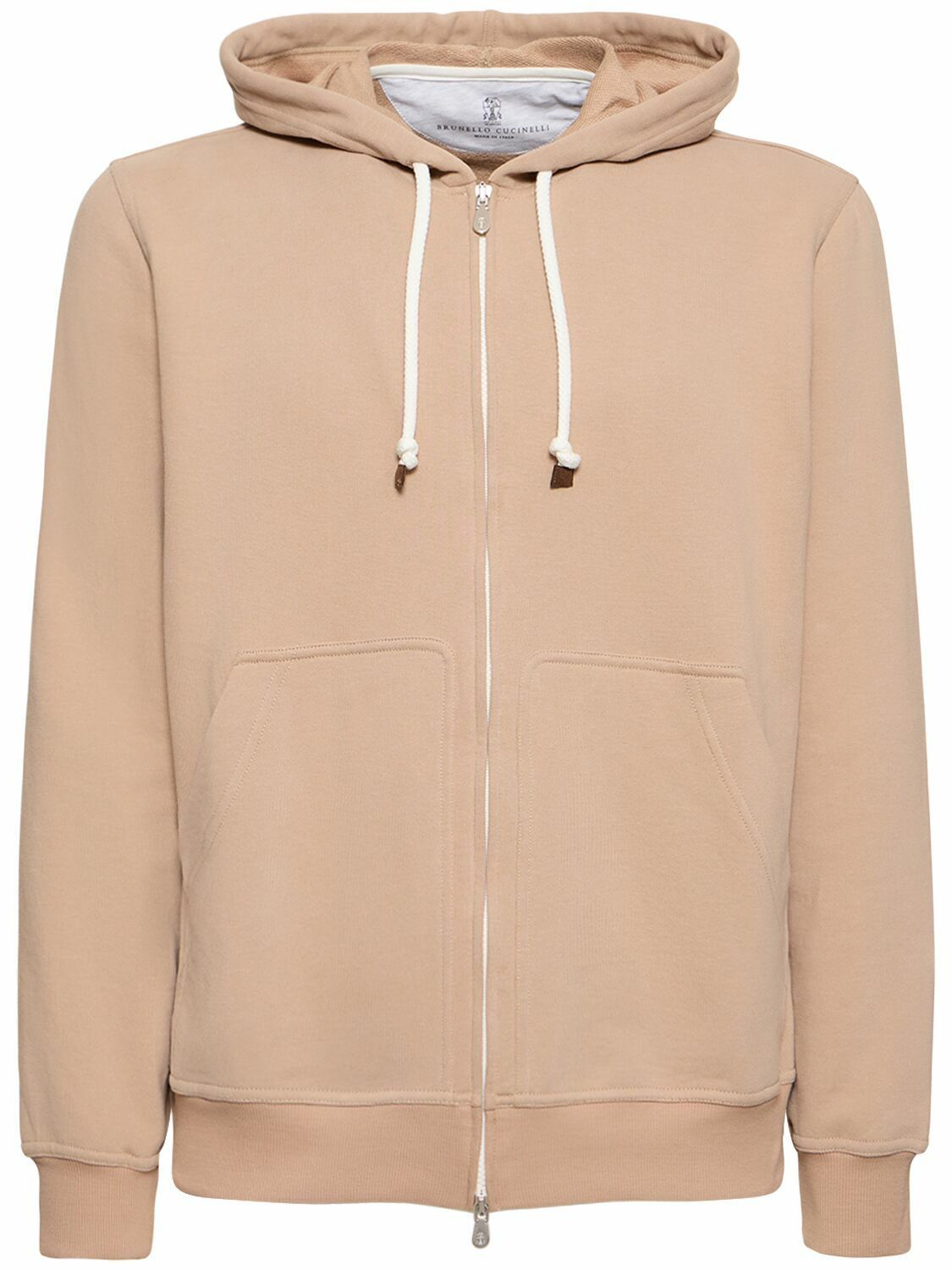 Brunello Cucinelli o1y0526 Hoodie in Camel Size US M / EU 48-50 / 2 - 1 Thumbnail