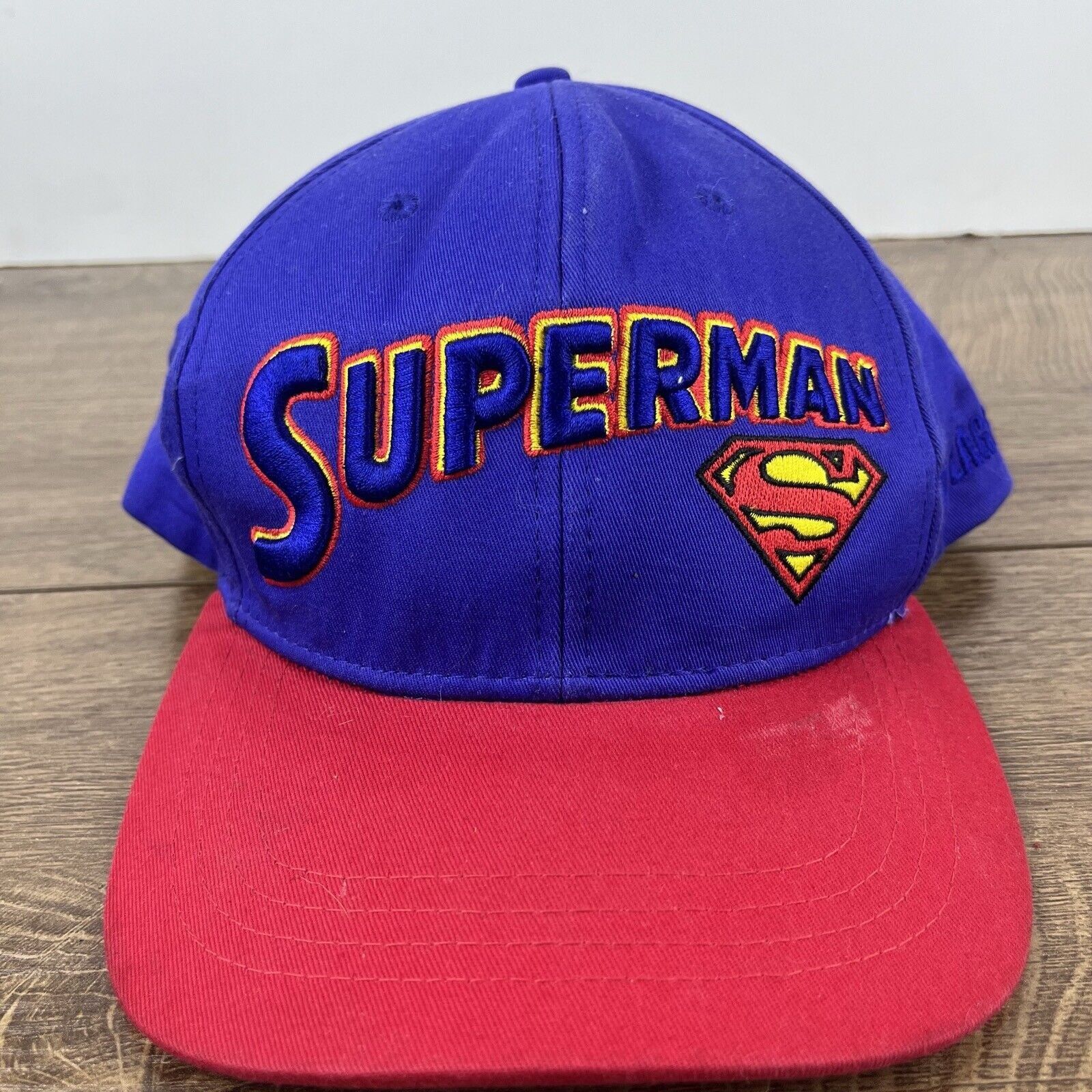 Other Superman Hat Blue Cap Superman Hat Adjustable Hat Blue Adult Size ONE SIZE - 3 Thumbnail