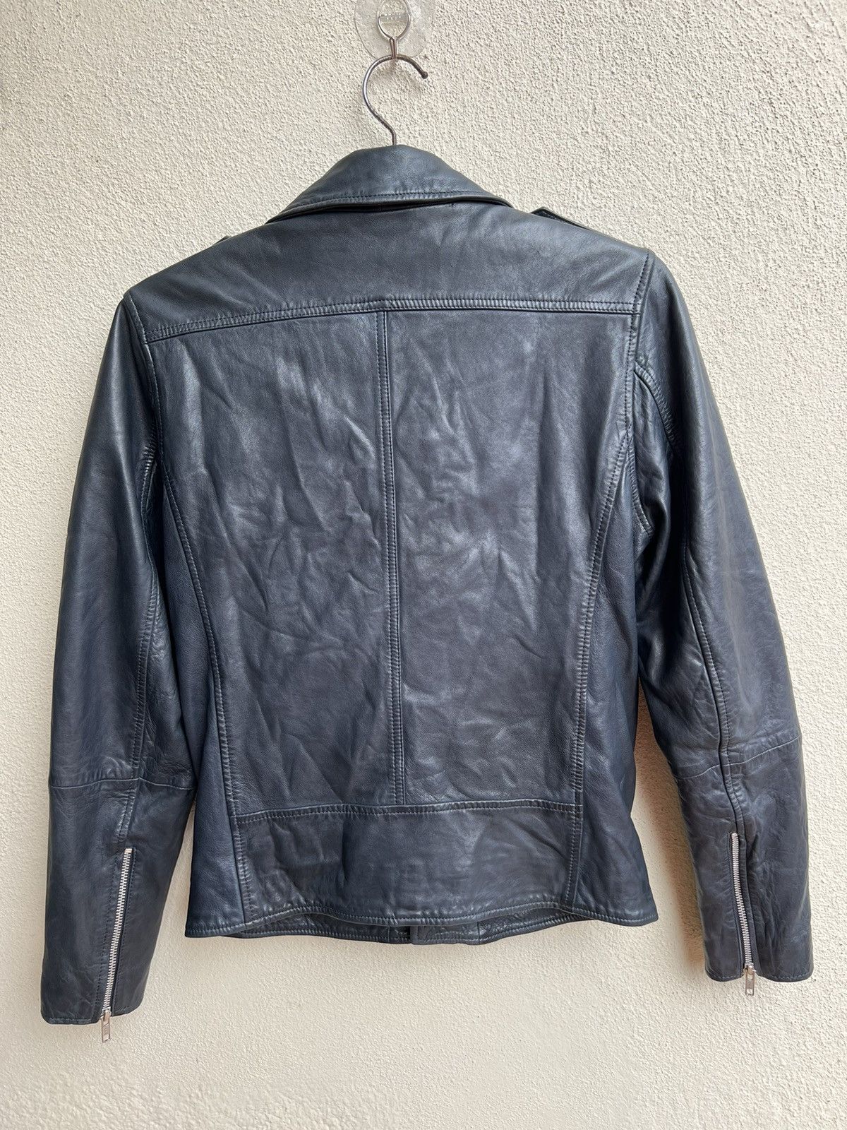 Jack London Jack London Wax Napa Lamb Leather Motorcycle Jacket Size US S / EU 44-46 / 1 - 12 Thumbnail