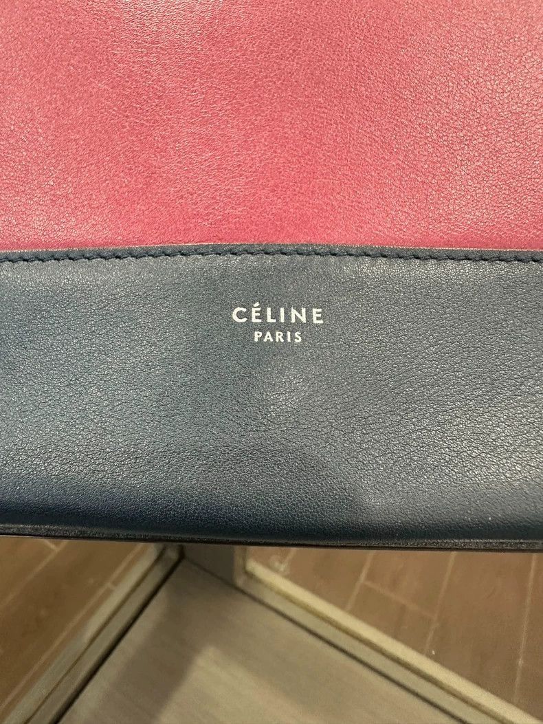 Celine Celine Red Blue Color Block Shoulder Bag Size ONE SIZE - 3 Thumbnail