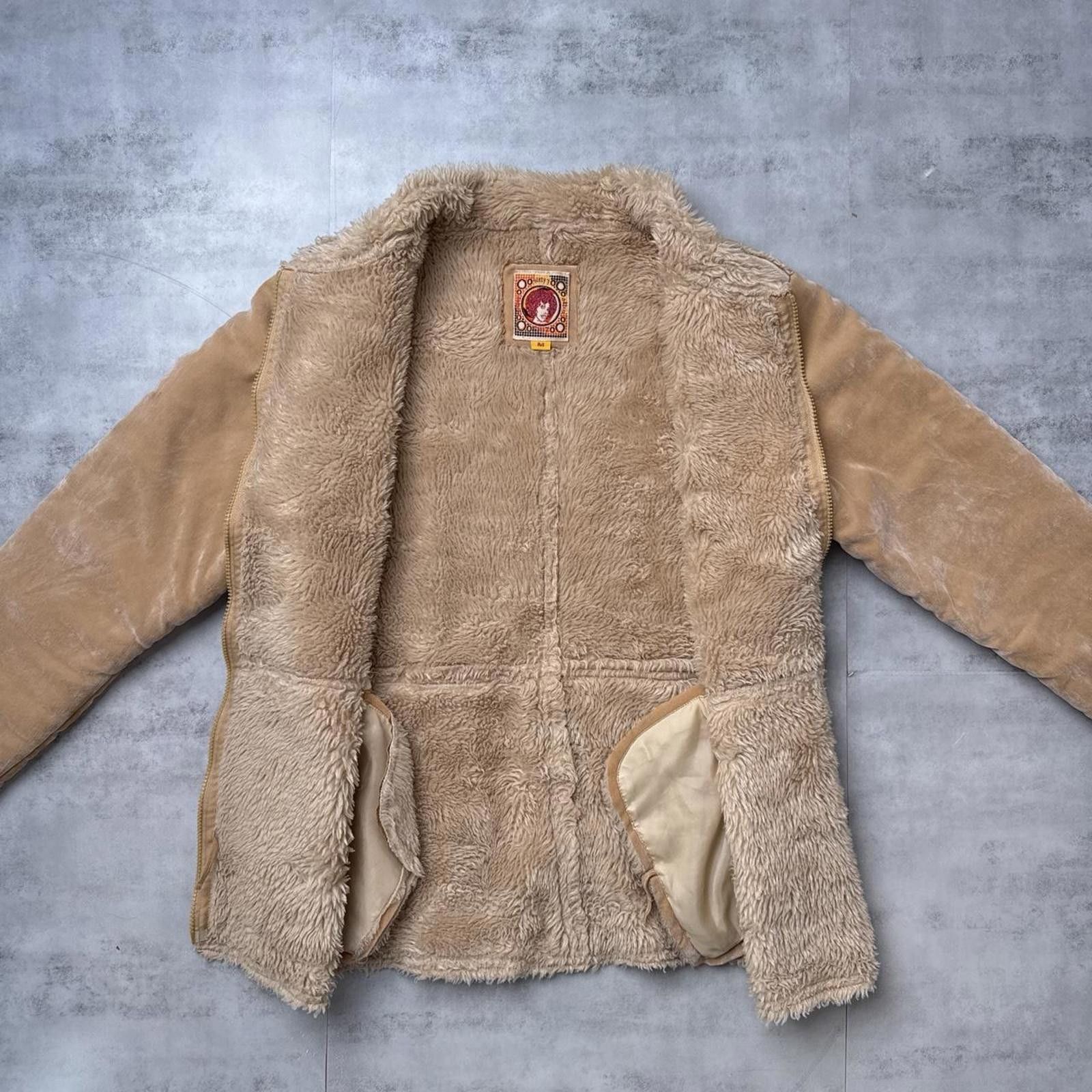 Other Y2K Beige Sixty 7 Faux Suede Outer Jacket Size M / US 6-8 / IT 42-44 - 5 Thumbnail