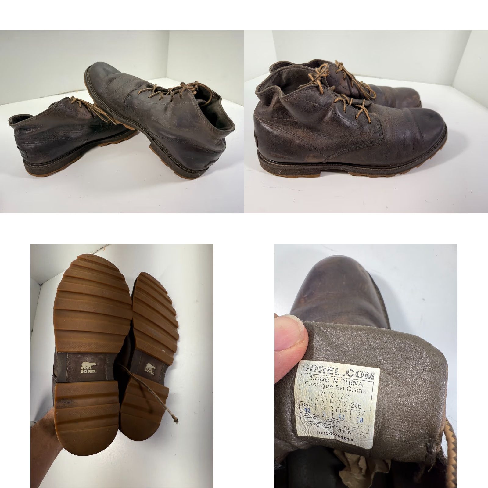 SOREL Sorel Madson Boots Mens US 10 Brown Leather Waterproof Ankle Chukka Size US 10 / EU 43 - 8 Thumbnail