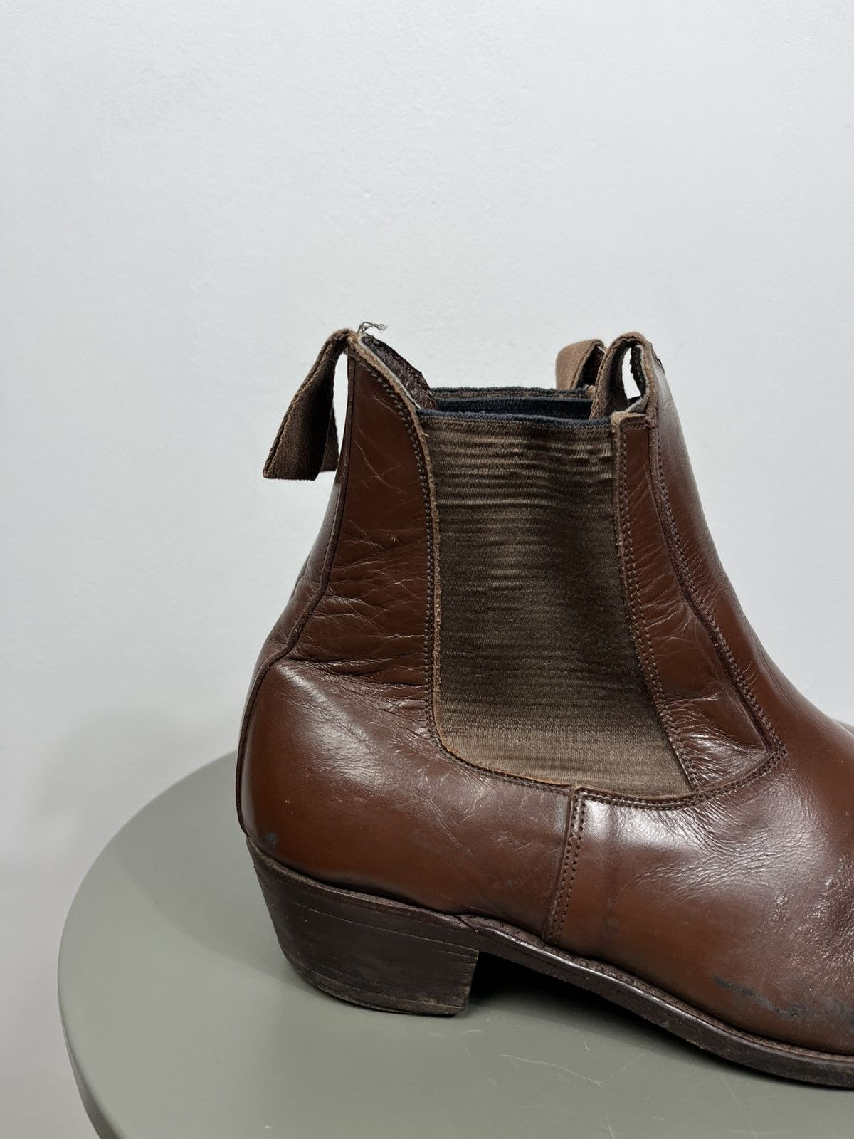 Leather Vintage Brown Leather Cowboy Western Boots US 9.5 Distressed Size US 9.5 / EU 42-43 - 6 Thumbnail