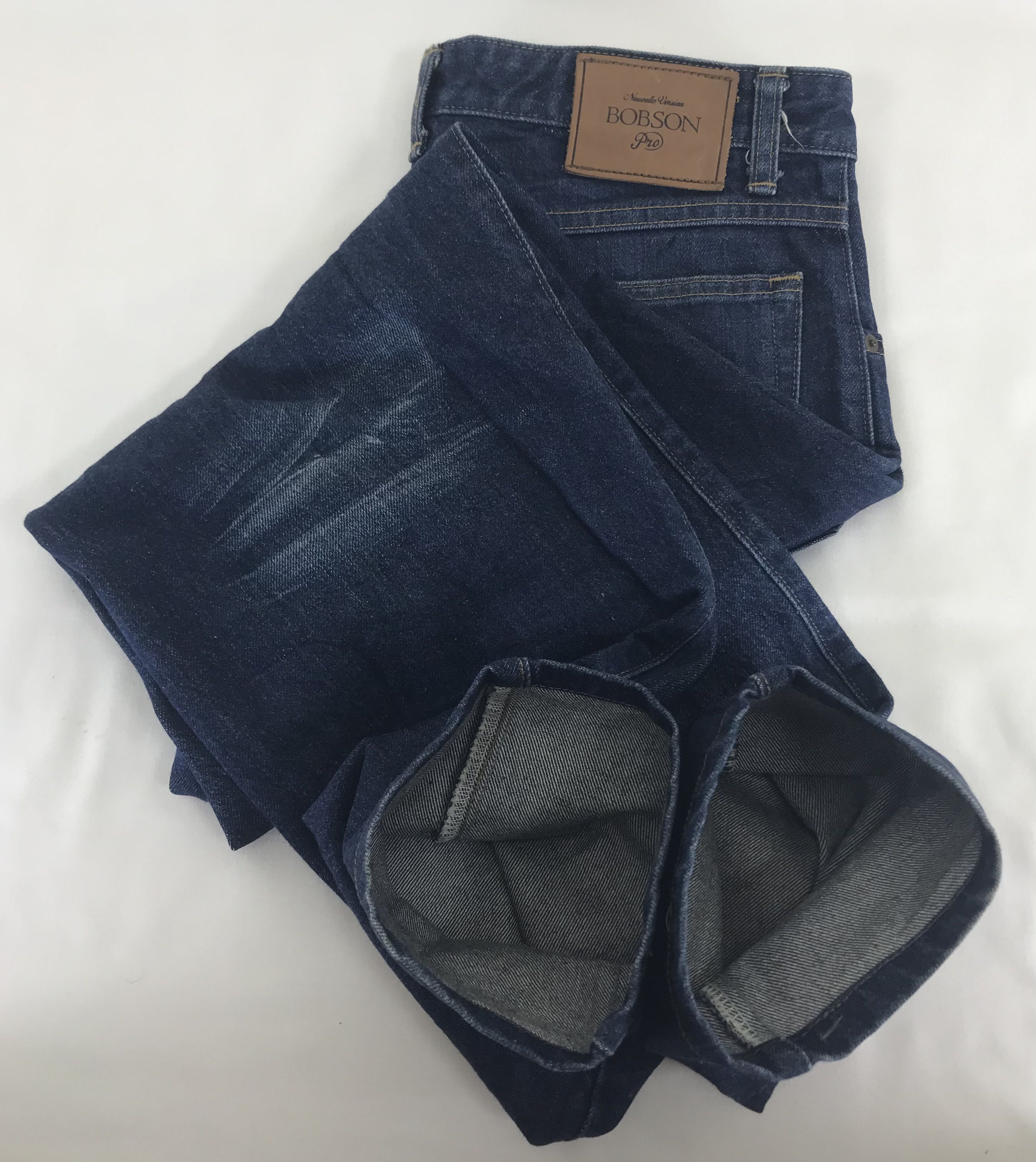 Vintage Vintage Bobson Straight Cut Blue Jeans Size US 35 - 13 Thumbnail