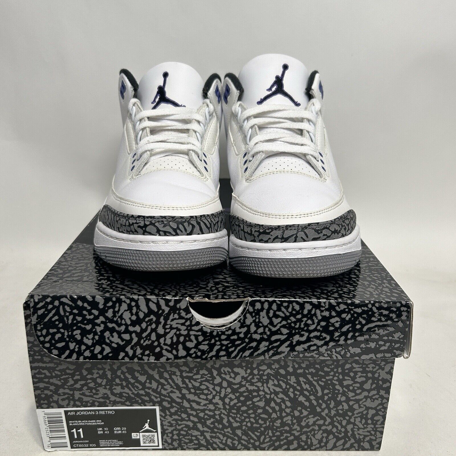Nike Nike Air Jordan 3 Retro “Dark Iris” 2024 Size US 11 / EU 44 - 3 Thumbnail