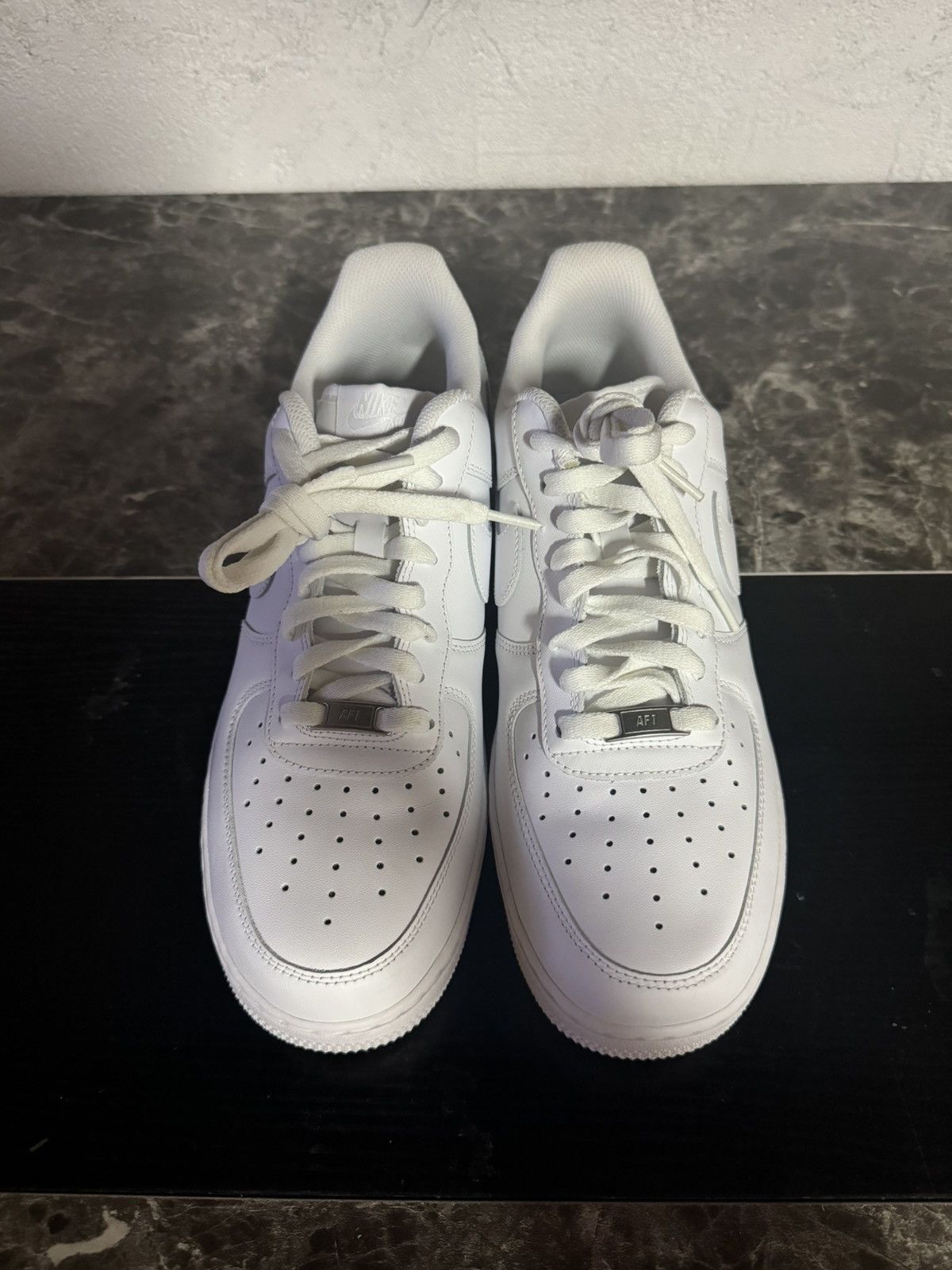 Nike Nike Air Force one ‘07 white mens size 12 worn once Size US 12 / EU 45 - 4 Thumbnail