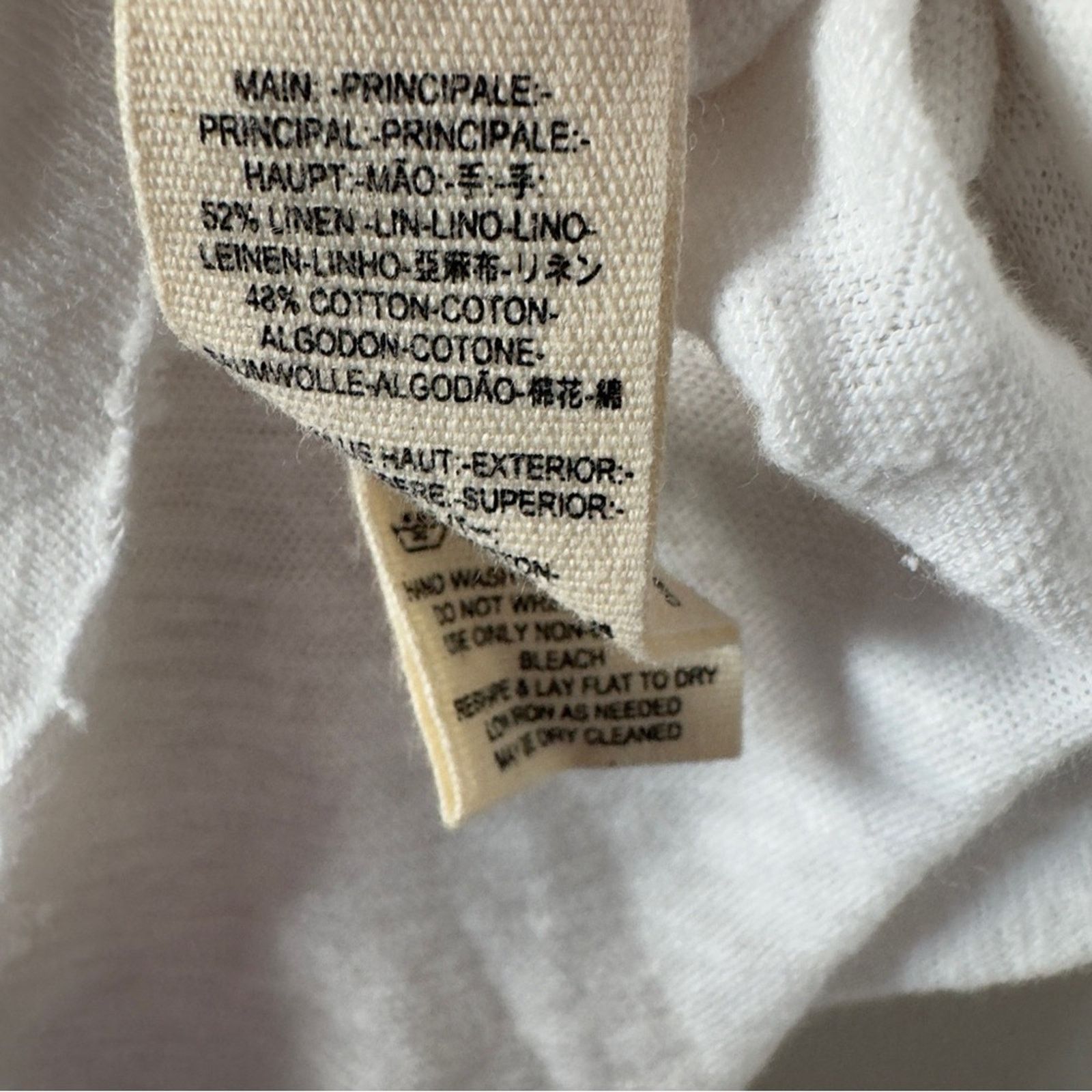 Free People Free People We the Free White Women's Henley Top Long Sleeve Size XS / US 0-2 / IT 36-38 - 5 Thumbnail