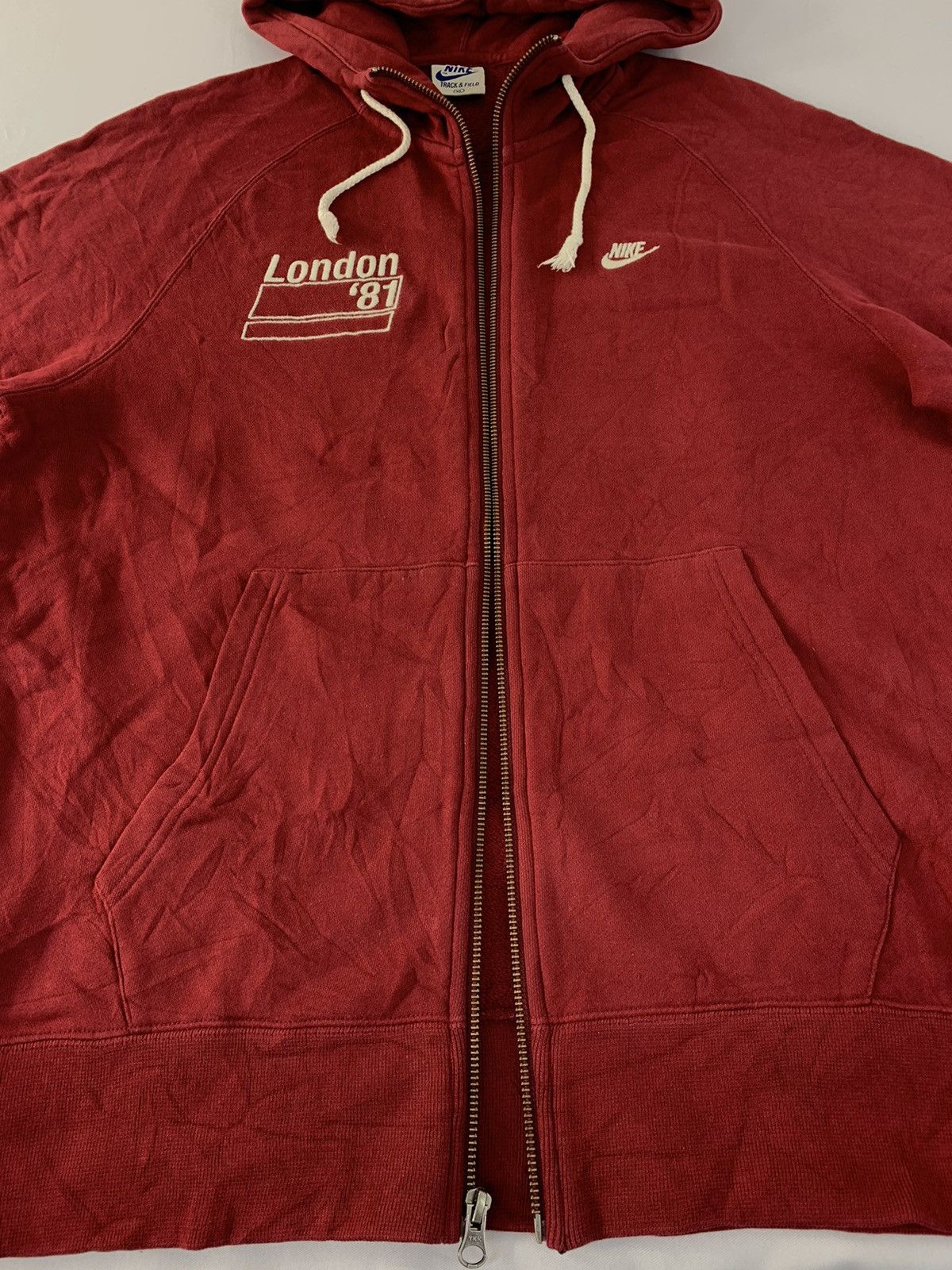 Nike 90s Nike Track & Field London ‘81 Full Zip Hoodies Size US L / EU 52-54 / 3 - 5 Thumbnail