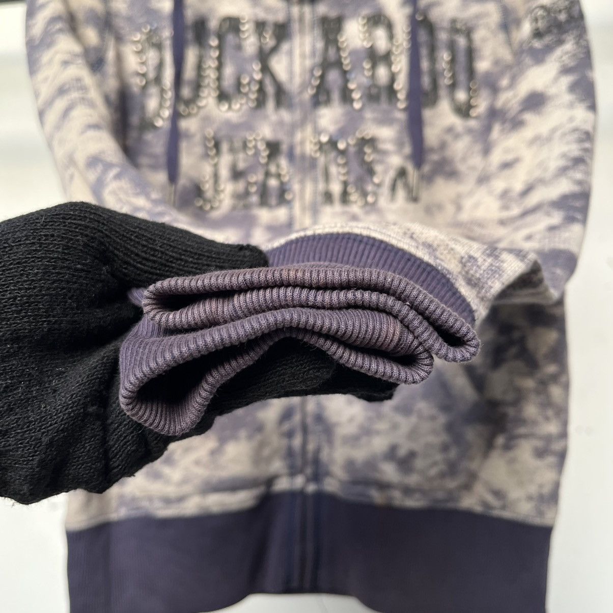 If Six Was Nine Y2K Rhinestone Zip Hoodie – Buckaroo Japan Grunge Size US M / EU 48-50 / 2 - 7 Thumbnail