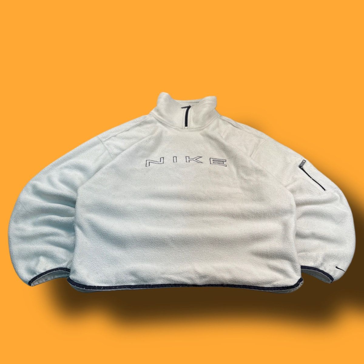 Nike × Vintage NIKE TEDDY FLEECE VINTAGE CENTER OVERSIZE BOXY SWEATSHIRT Size US L / EU 52-54 / 3 - 1 Thumbnail