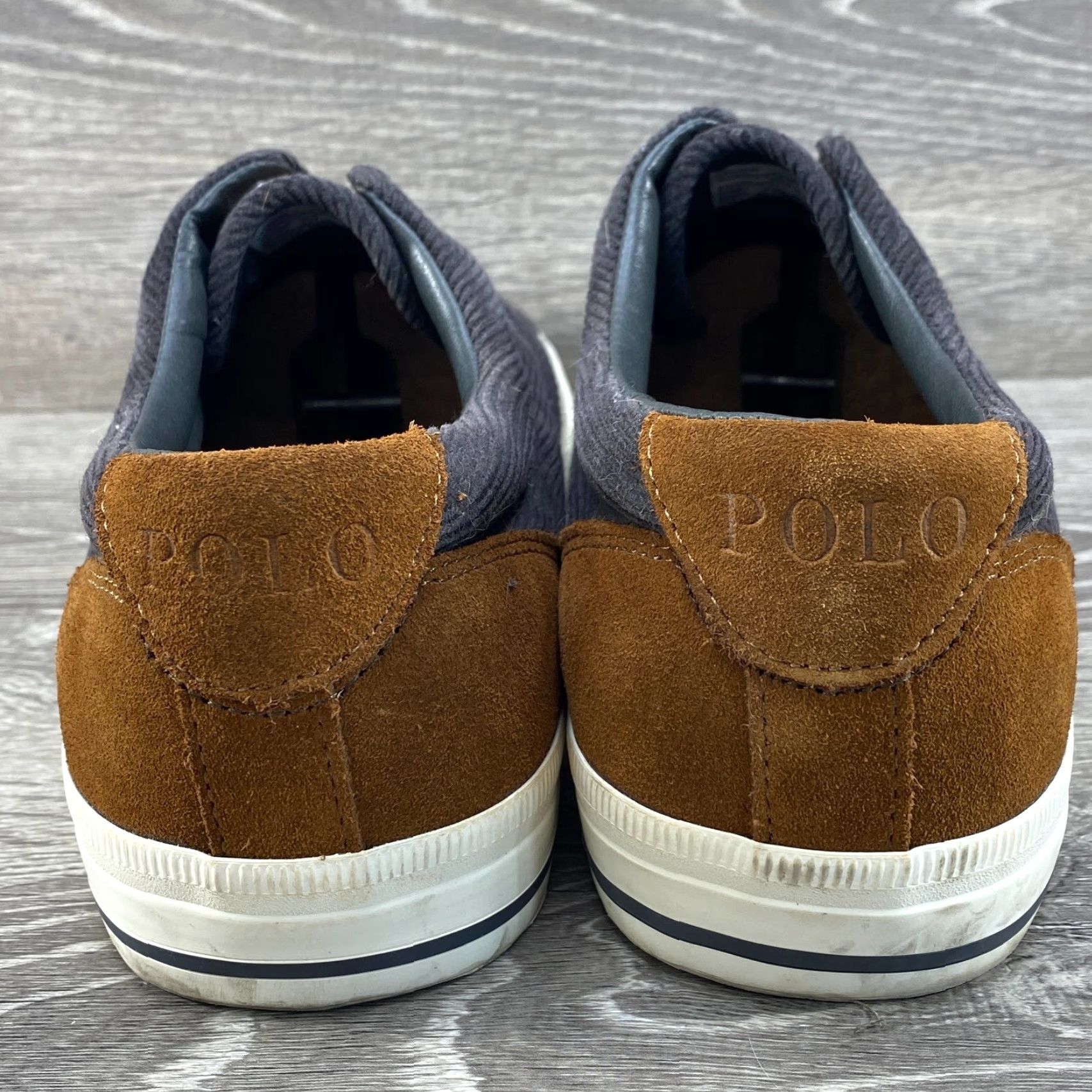 Ralph Lauren Polo Ralph Lauren Vaughn Black Corduroy Suede Lace Up Sneaker Mens 11 D Pony Size US L / EU 52-54 / 3 - 6 Thumbnail