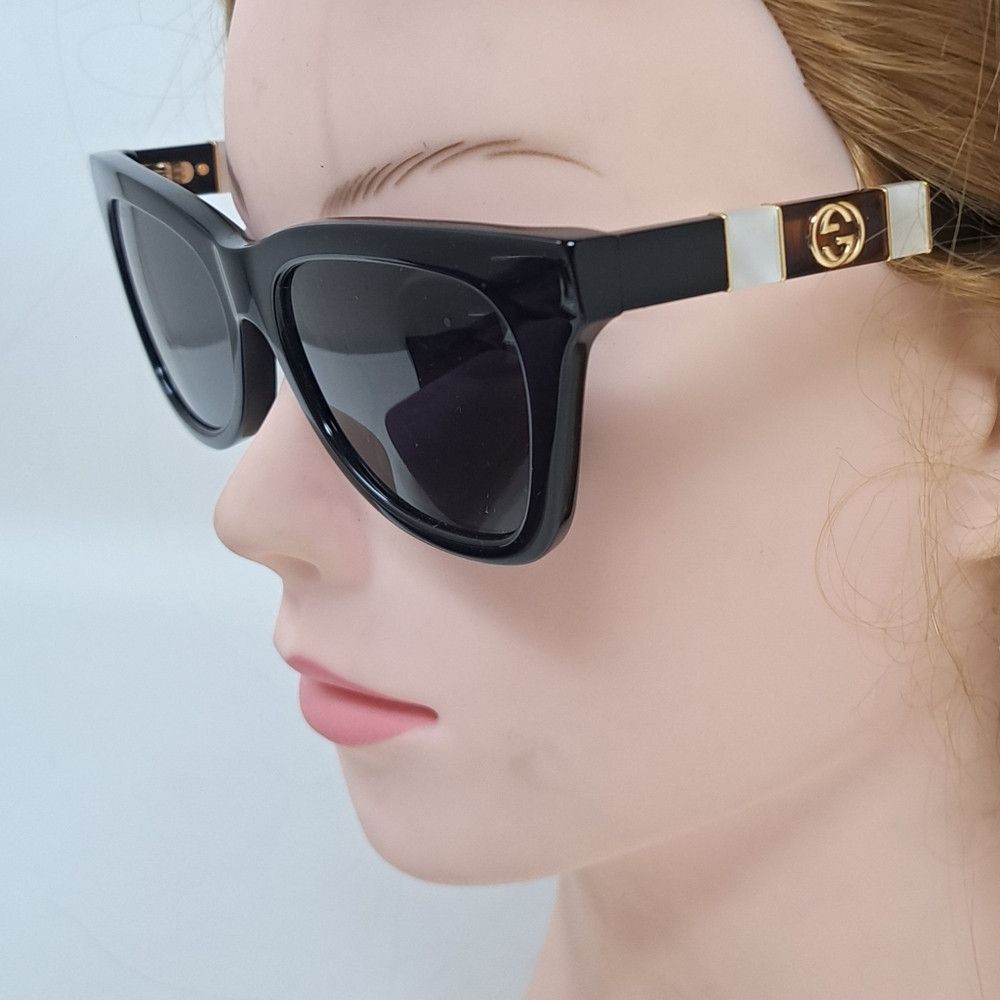 Gucci Gucci Sunglasses Cat Eye Mother of Pearl Black Gray GG0598S Size ONE SIZE - 1 Thumbnail