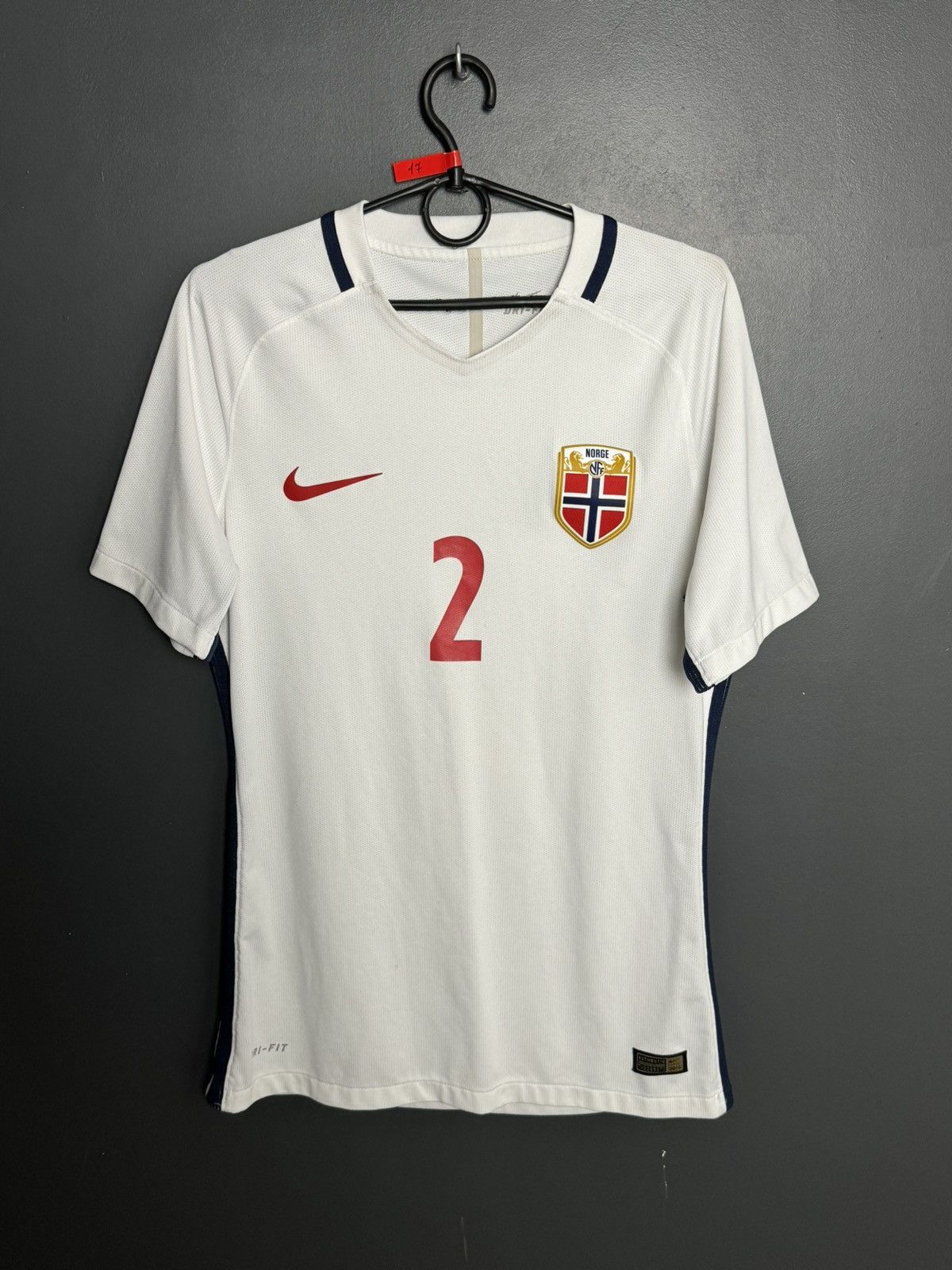 Nike Norway National Team 16/18 Away Football Player Issue Jersey Size M / US 6-8 / IT 42-44 - 1 Thumbnail