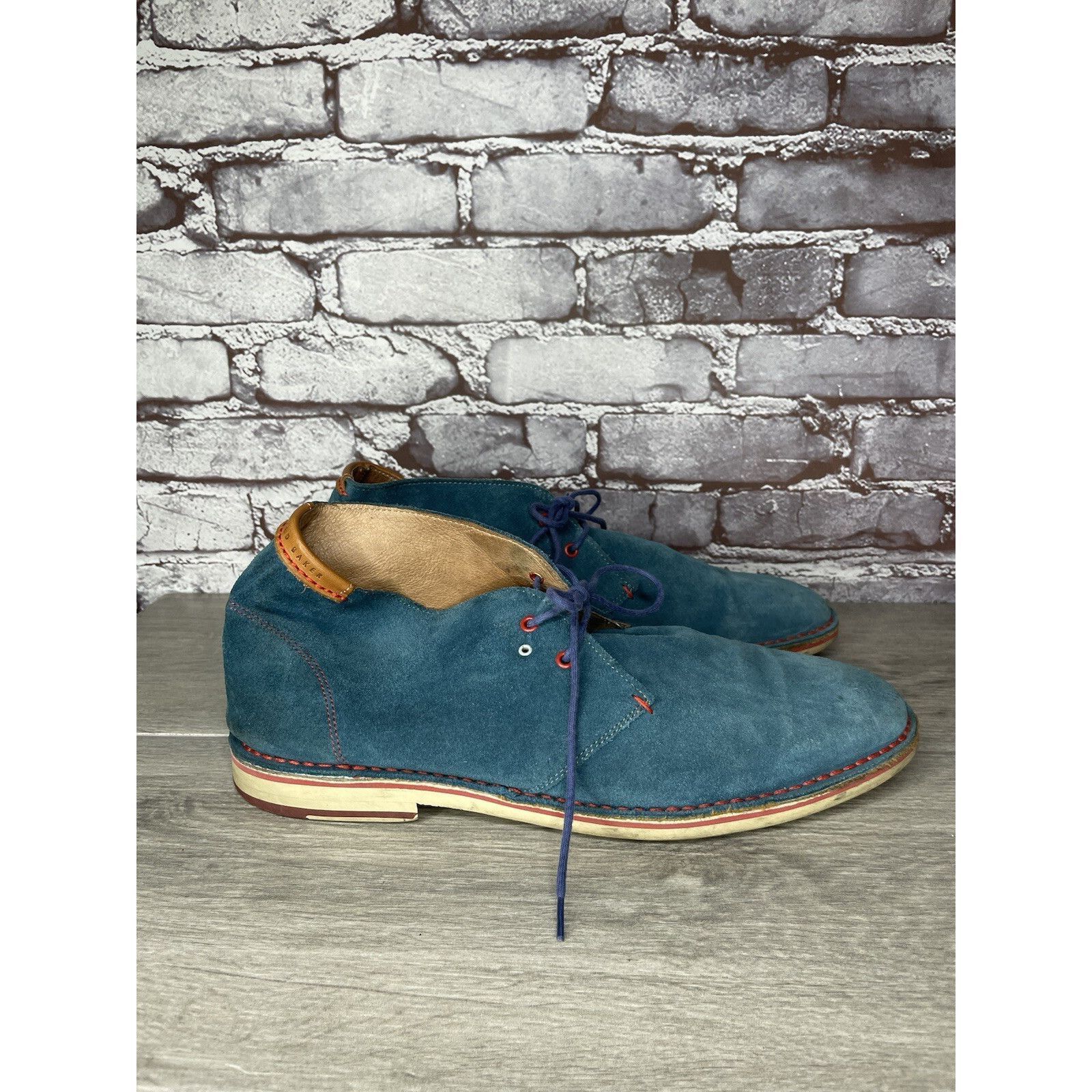 Ted Baker Ted Baker London Blue Suede Leather Lace Ankle Chukka Boots Size US 11 / EU 44 - 1 Thumbnail
