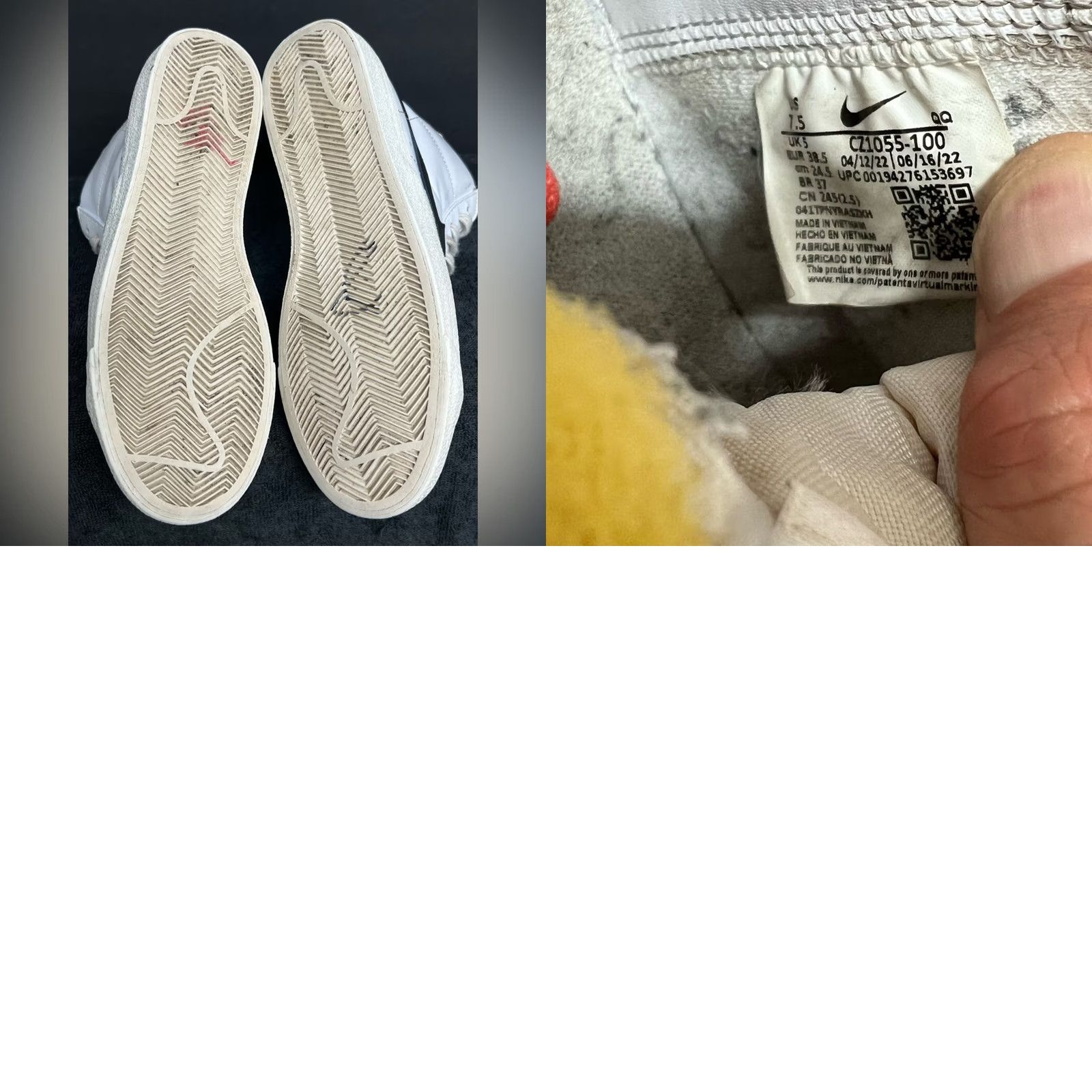 Nike Nike Blazer Mid 77 White Black CZ1055-100 Womens Size 7.5 Shoes Size M / US 6-8 / IT 42-44 - 8 Thumbnail