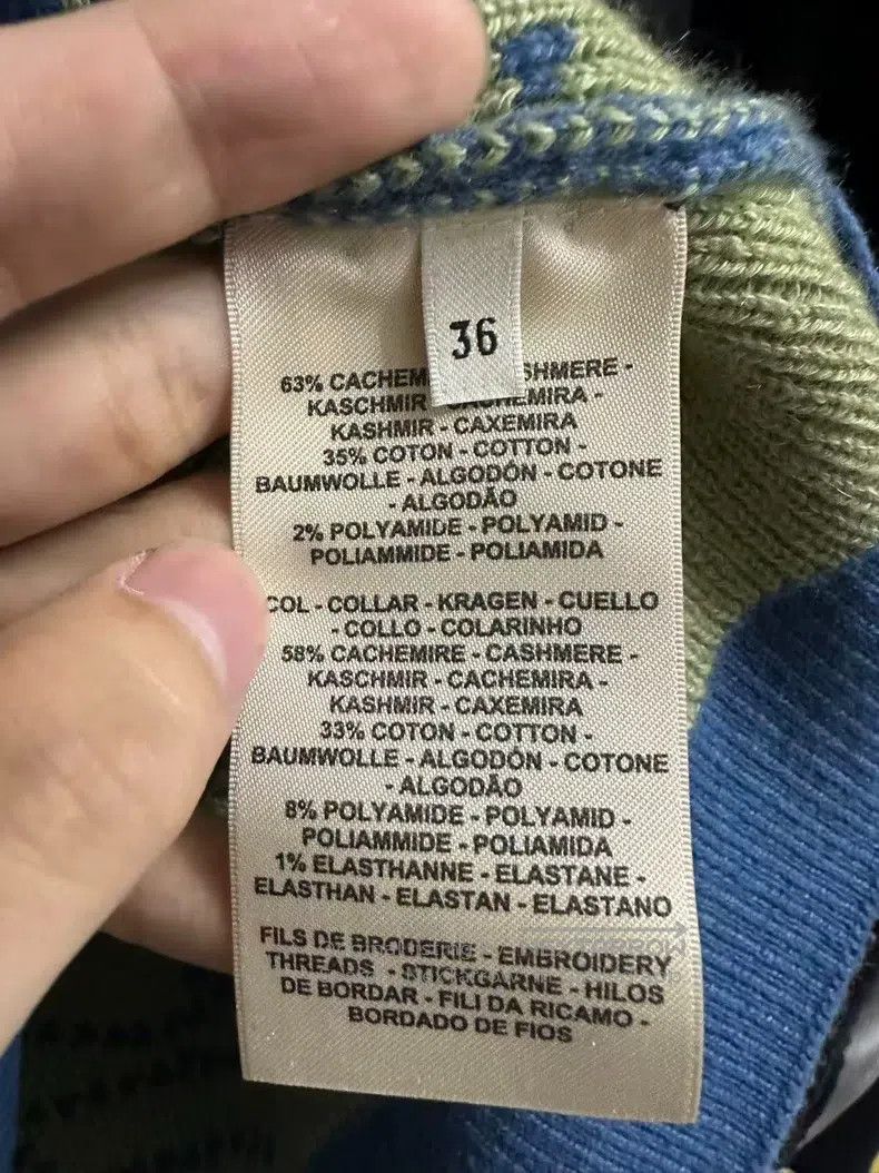 Hermes Hermes Deep V-Neck Buttoned Cashmere Jacquard Cotton Long Size XS / US 0-2 / IT 36-38 - 3 Thumbnail