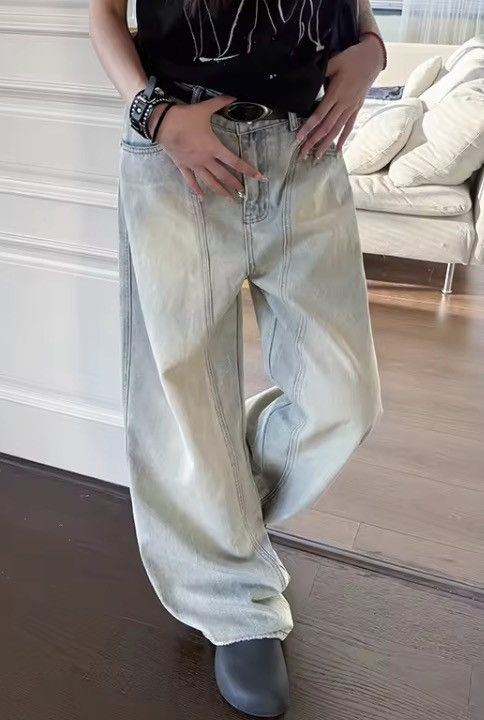 Japanese Brand Light Blue Y2k Baggy Jeans Size 26" / US 2 / IT 38 - 1 Thumbnail