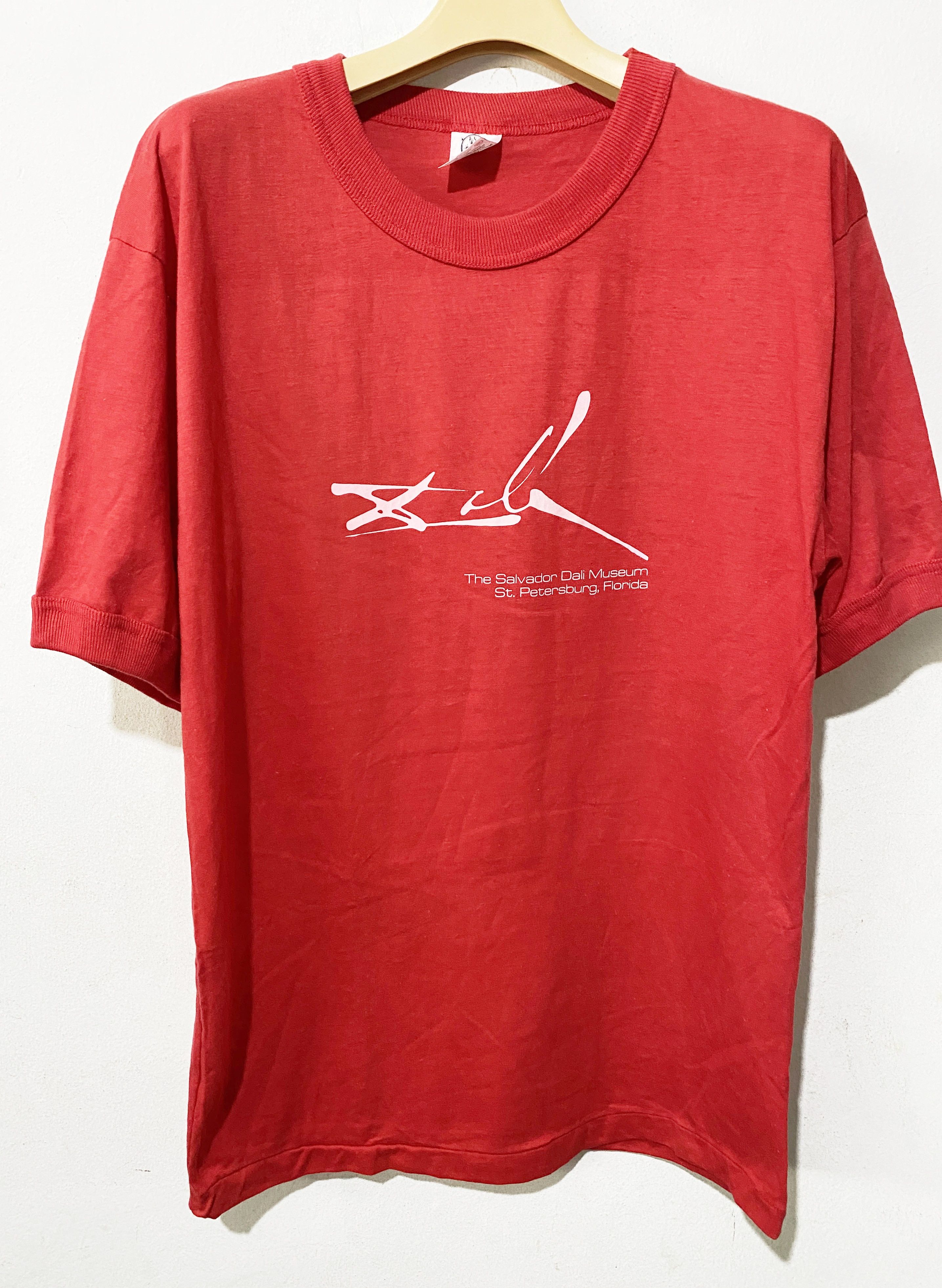 Vintage Vintage 90s Salvador Dali Signature Ringer Tee Size US M / EU 48-50 / 2 - 1 Thumbnail