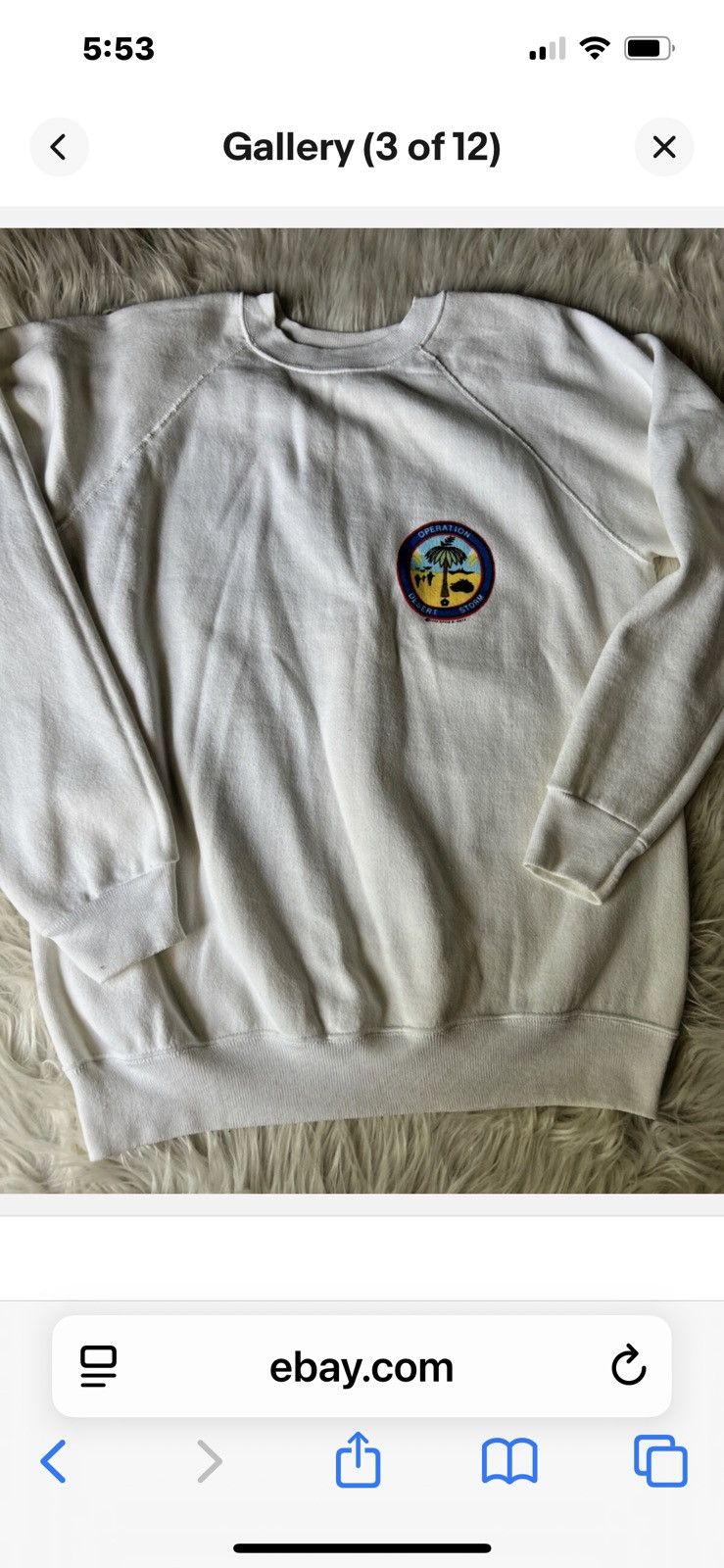 Hanes Operation Desert Storm Americans United Sweatshirt Size L Size US L / EU 52-54 / 3 - 3 Thumbnail