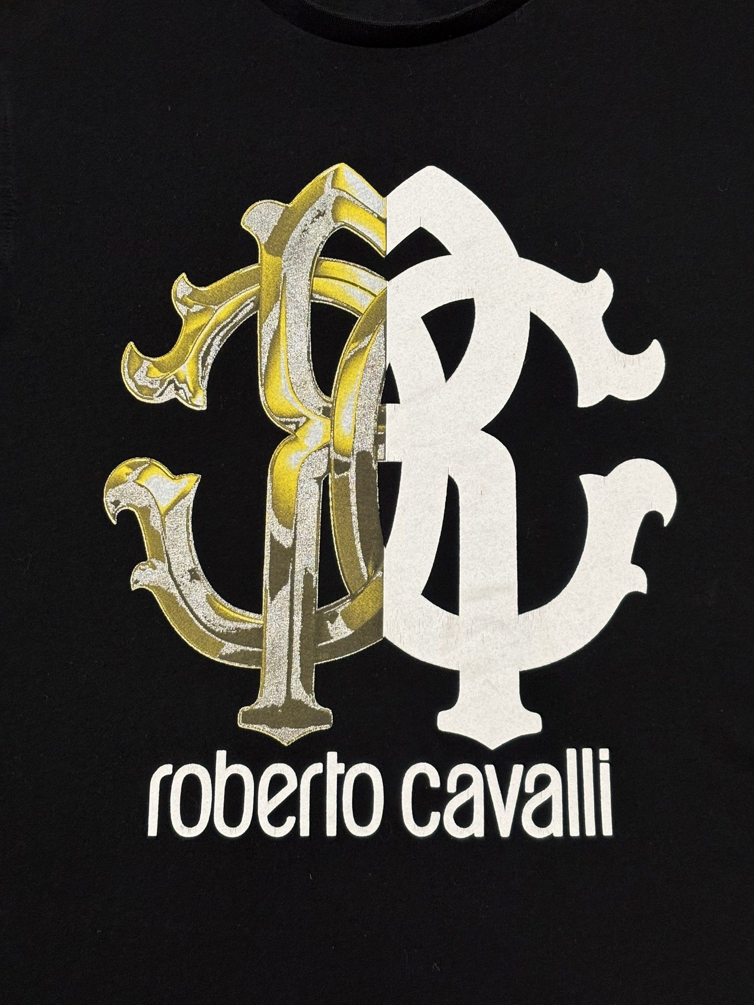 Roberto Cavalli Roberto Cavalli T-shirt Black Firenze Logo Size US M / EU 48-50 / 2 - 8 Thumbnail