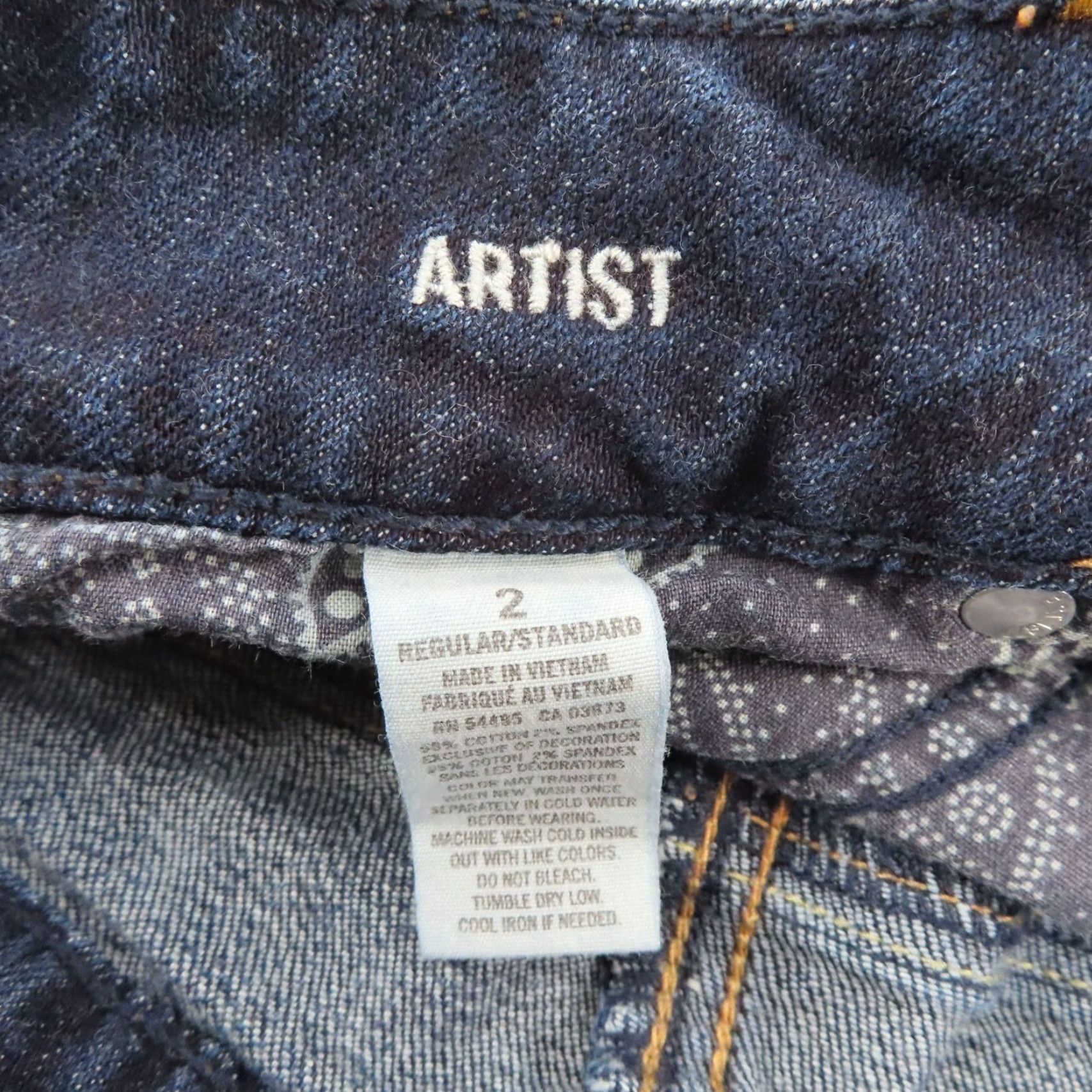 American Eagle Outfitters American Eagle Outfitters Womens Jeans Artist Dark Blue Denim Straight Leg 2 Regular 5-Pocket Design Womens Size 26" / US 2 / IT 38 - 7 Thumbnail
