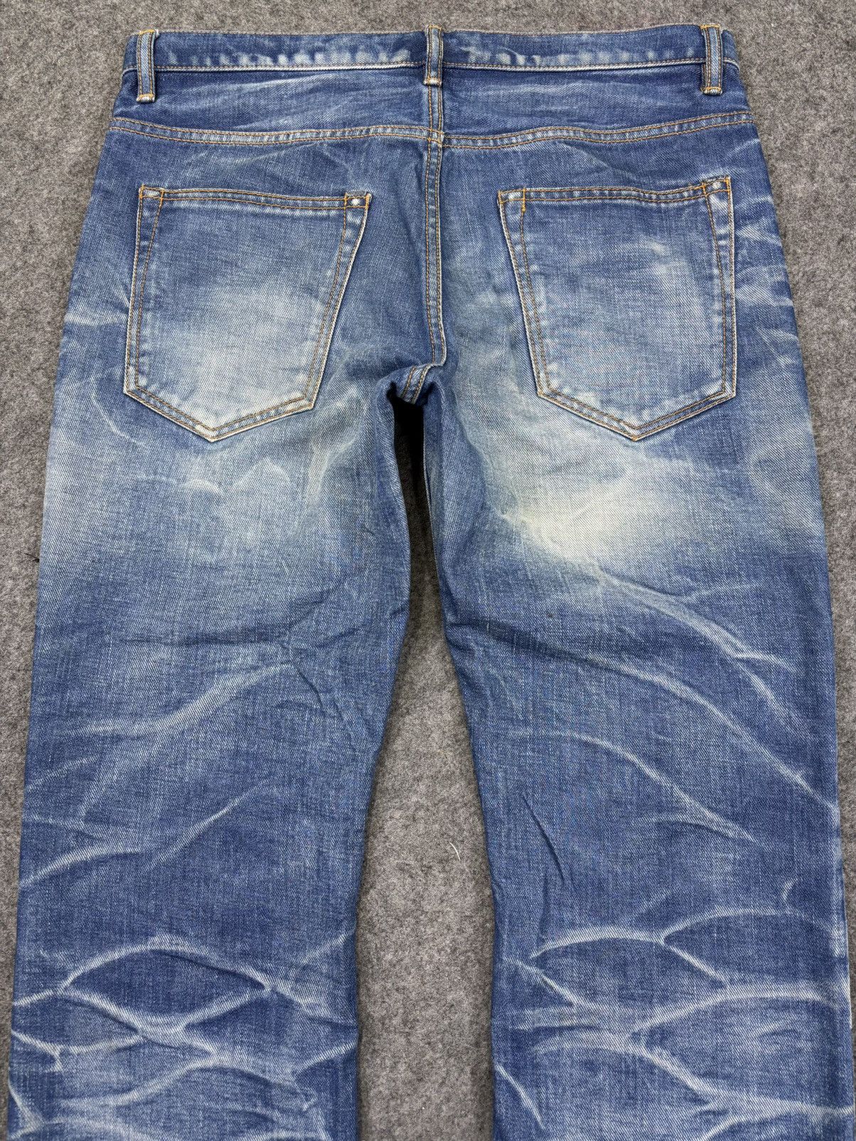 Japanese Brand 💥Insane Style💥fin&Sons Japan Smoky Fades Denim K6 Size US 34 / EU 50 - 7 Thumbnail