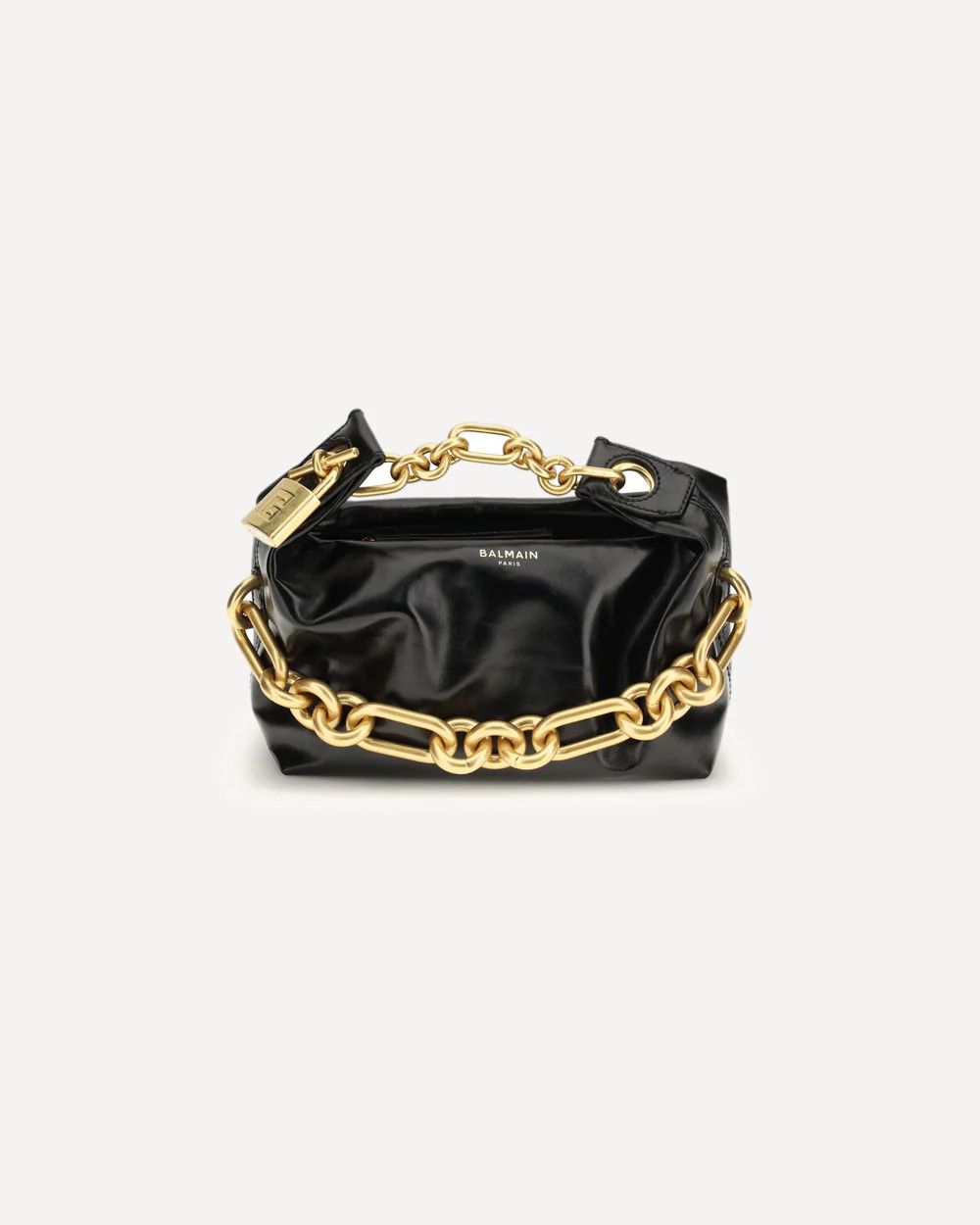 Balmain os11x0326 Size: OS / Sync Mini Leather Shoulder Bag in Black Size ONE SIZE - 1 Thumbnail