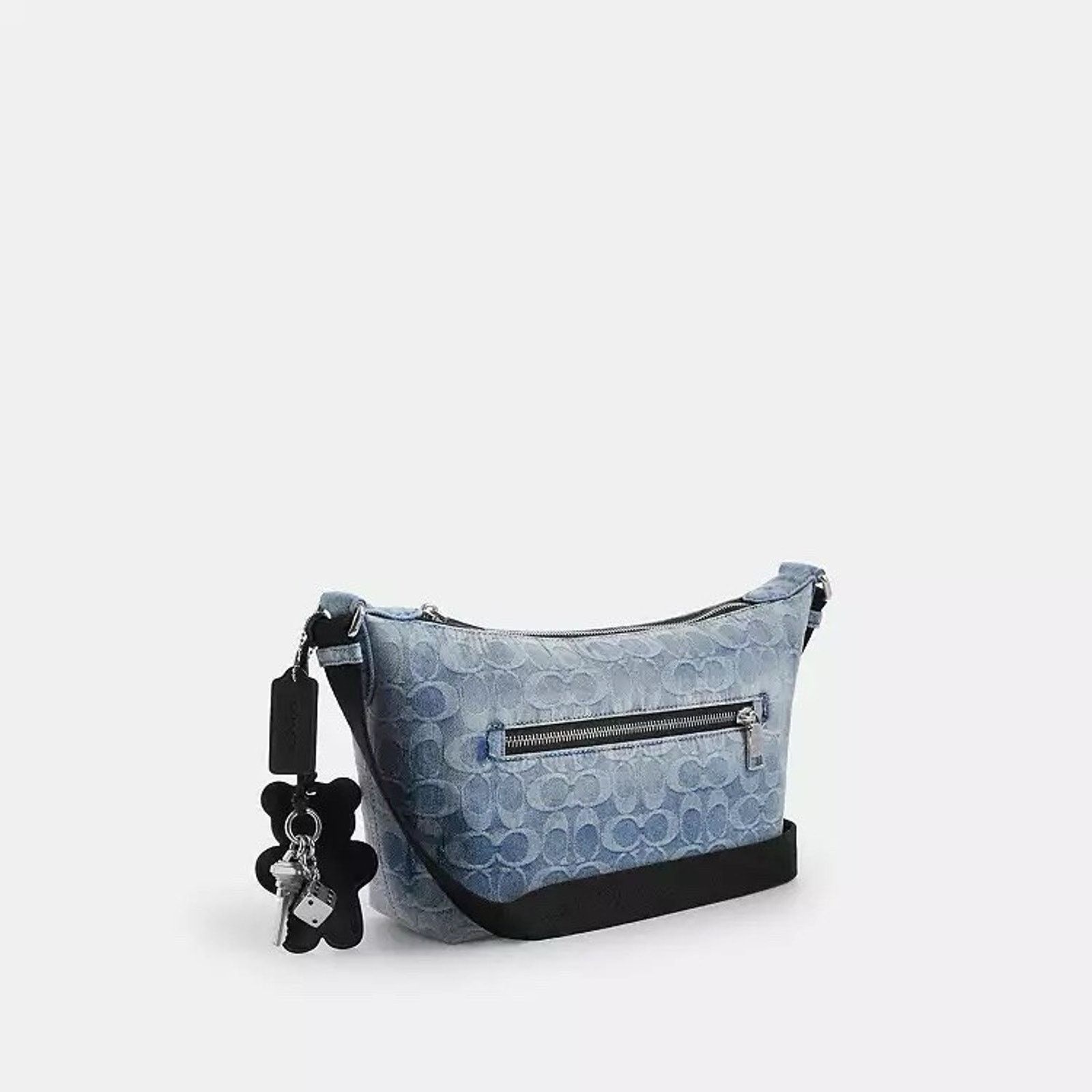 Coach NWT Coach Small Finn Crossbody Pouch Loved Denim CDY53 Size ONE SIZE - 8 Thumbnail