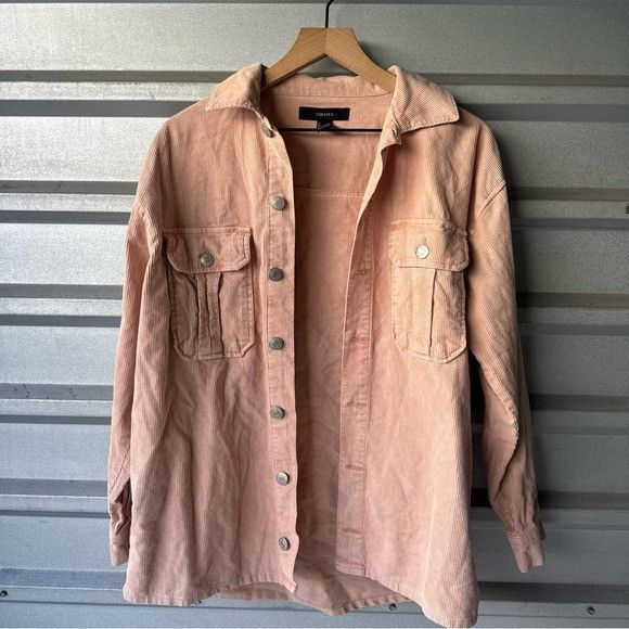 Forever 21 Forever 21 Corduroy Utility Jacket Sz Small S Size S / US 4 / IT 40 - 1 Thumbnail