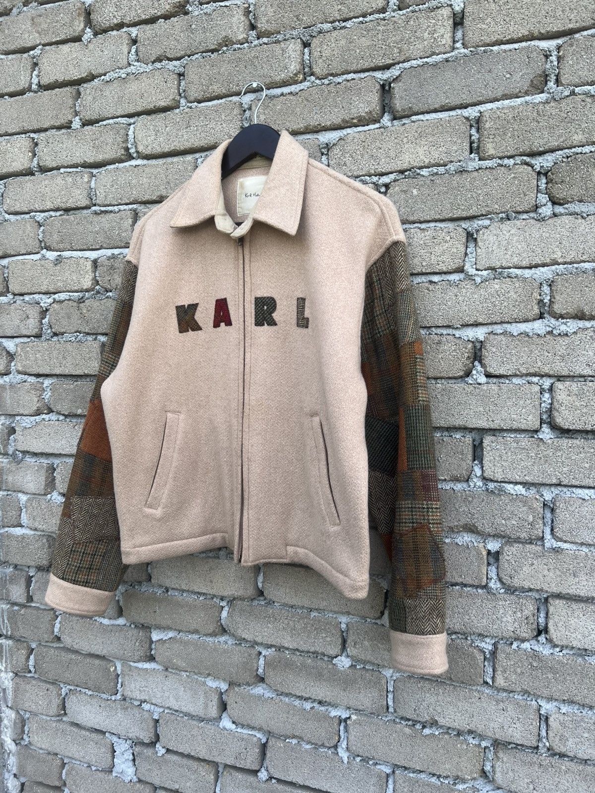 Karl Helmut Karl Helmut Wool Jacket Patchwork Sleeve Size US L / EU 52-54 / 3 - 5 Thumbnail