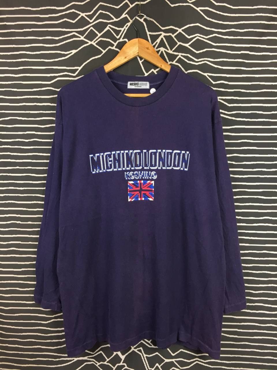 Michiko Koshino London Vtg 90s Michiko London Koshino Big Logo Long Sleeve Tee Size US XL / EU 56 / 4 - 1 Thumbnail