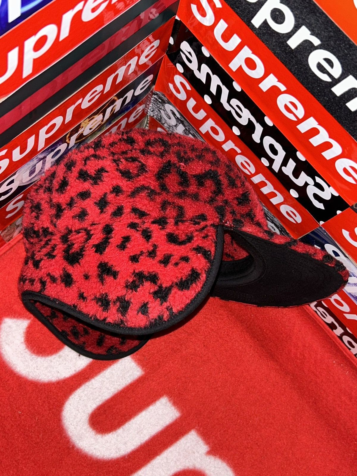 Supreme Supreme Leopard Polar Fleece Earflap Camp Cap FW17 NEW Size ONE SIZE - 2 Thumbnail