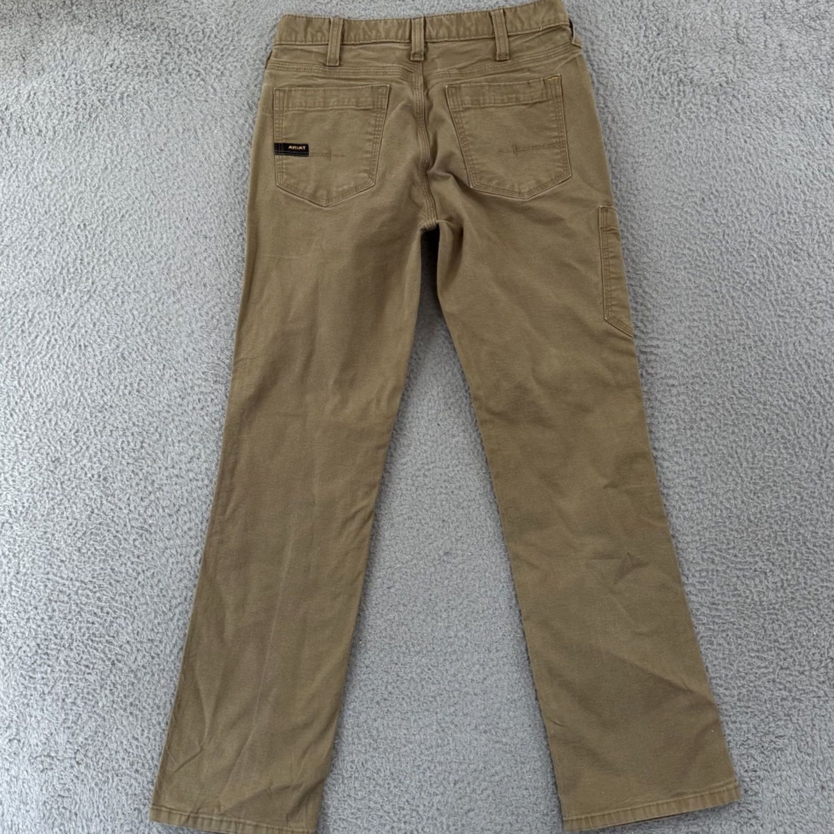 Ariat Ariat Rebar M7 Pants Mens 30x32 Khaki Stretch Slim Straight Leg Workwear Cargo 5-Pocket Mens Regular Khaki Ariat M7 Cowboy Outdoor Jeans? Size US 30 / EU 46 - 6 Thumbnail