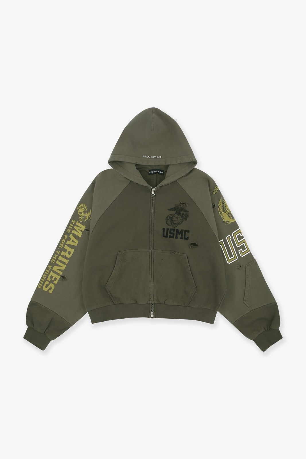 Mastermind Japan × PROJECT G/R RECONSTRUCTED FOLDED HOODIE