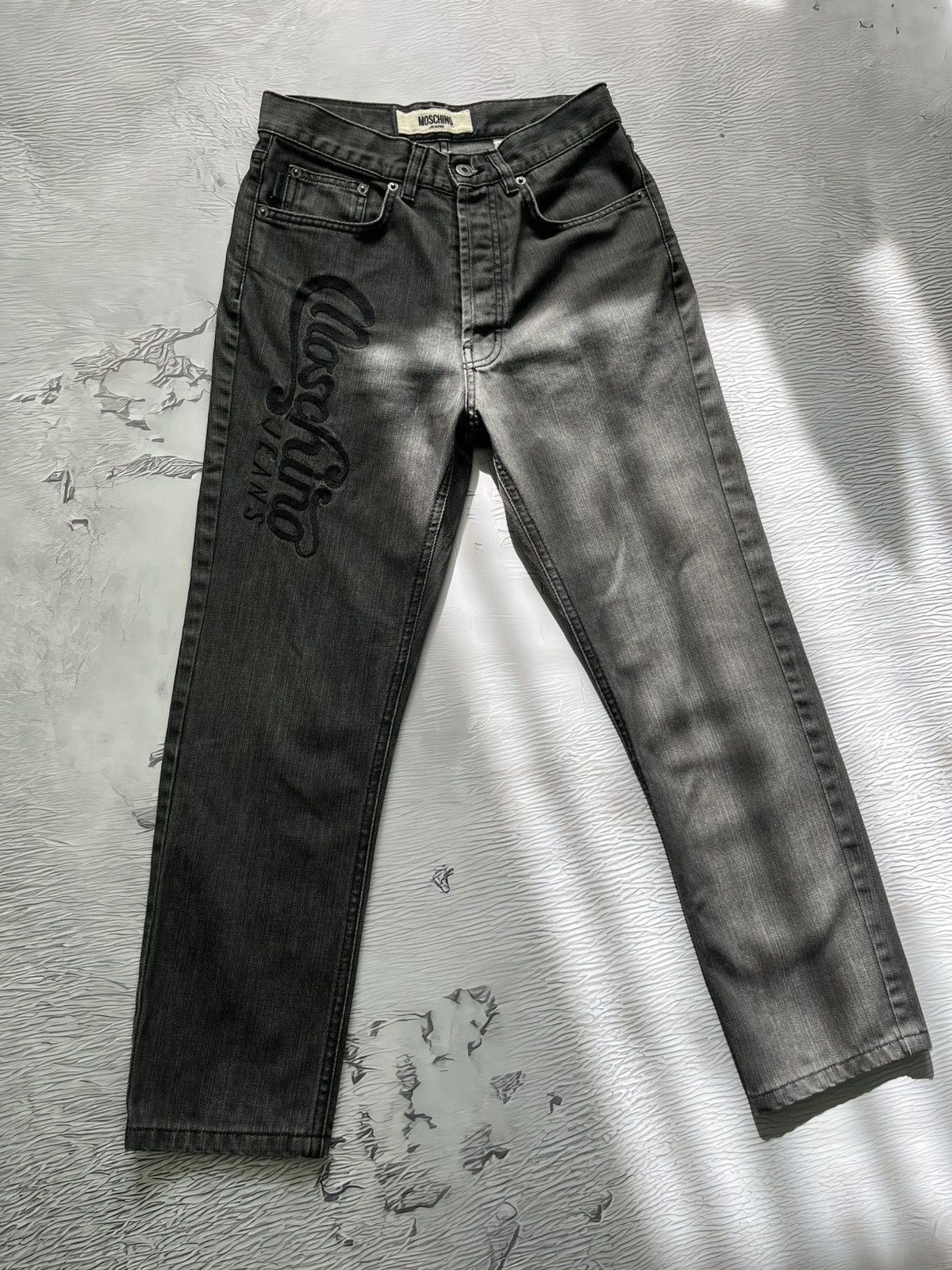 Moschino Moschino Vintage Luxury Jeans Denim Art Logo Gray Size US 28 / EU 44 - 2 Thumbnail