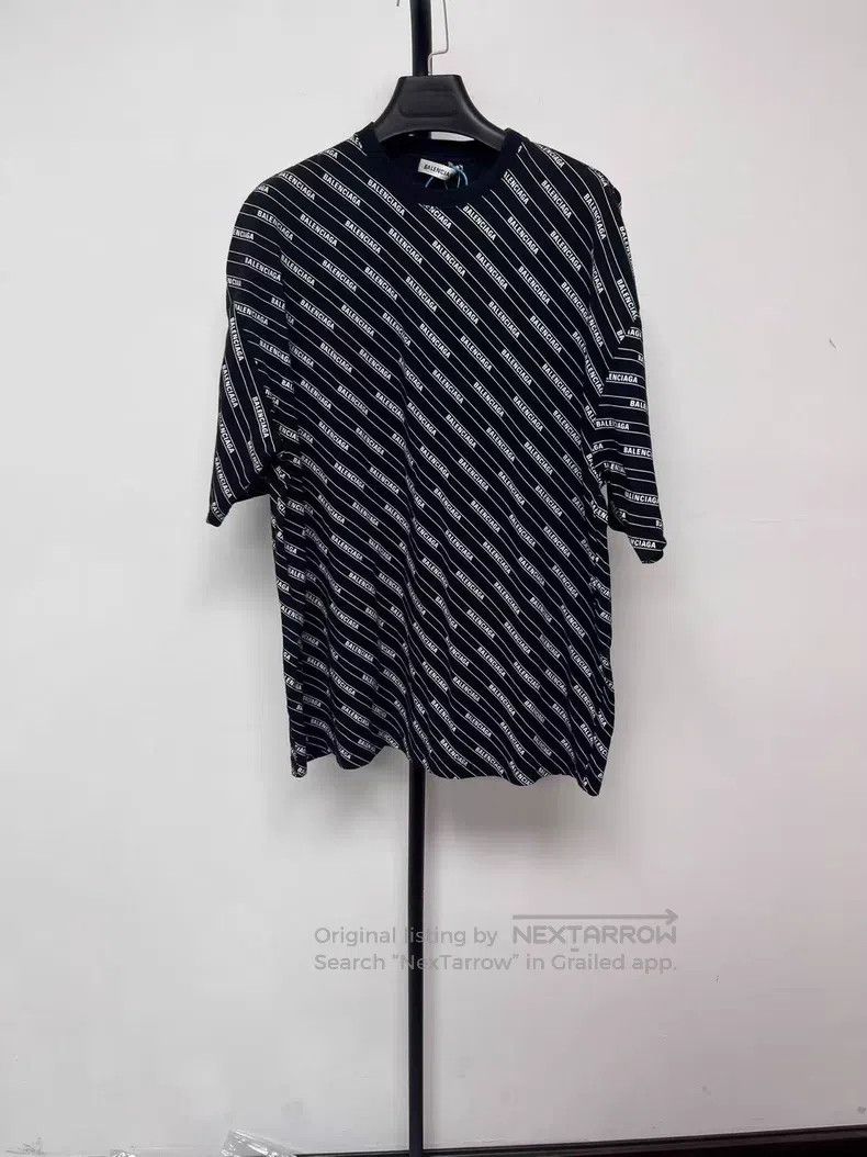 Balenciaga Alphabet All-over Print Crew Neck Short Sleeve