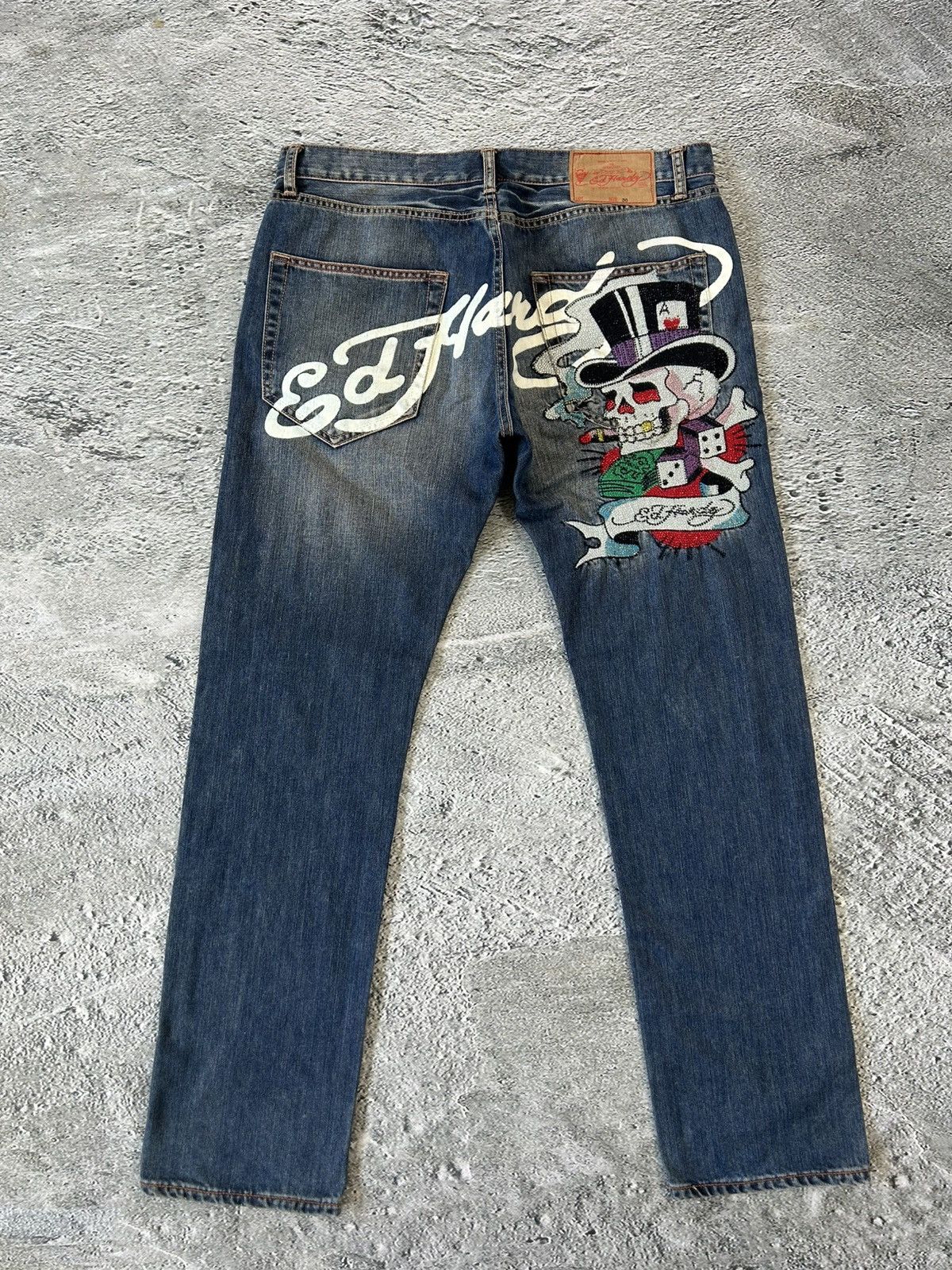 Christian Audigier Ed Hardy Christian Audigier vintage jeans big logo pants Size US 36 / EU 52 - 1 Thumbnail