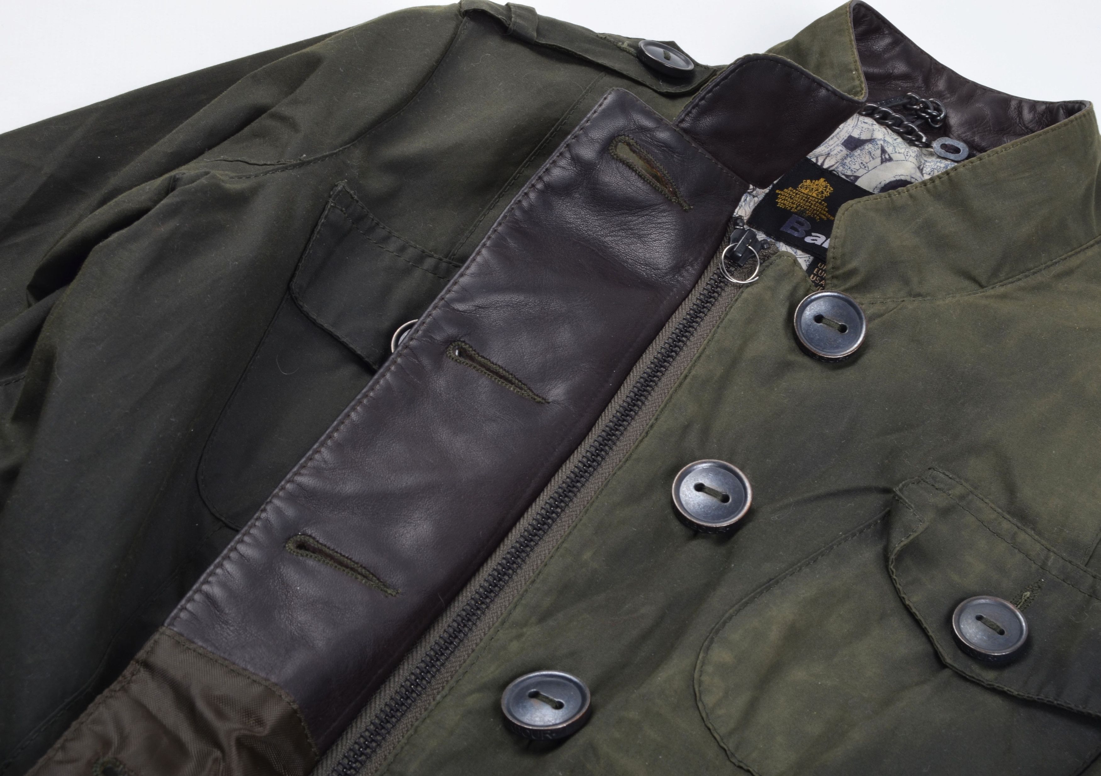 Barbour Barbour Women's Green Waxed Short Jacket Size M / US 6-8 / IT 42-44 - 11 Thumbnail