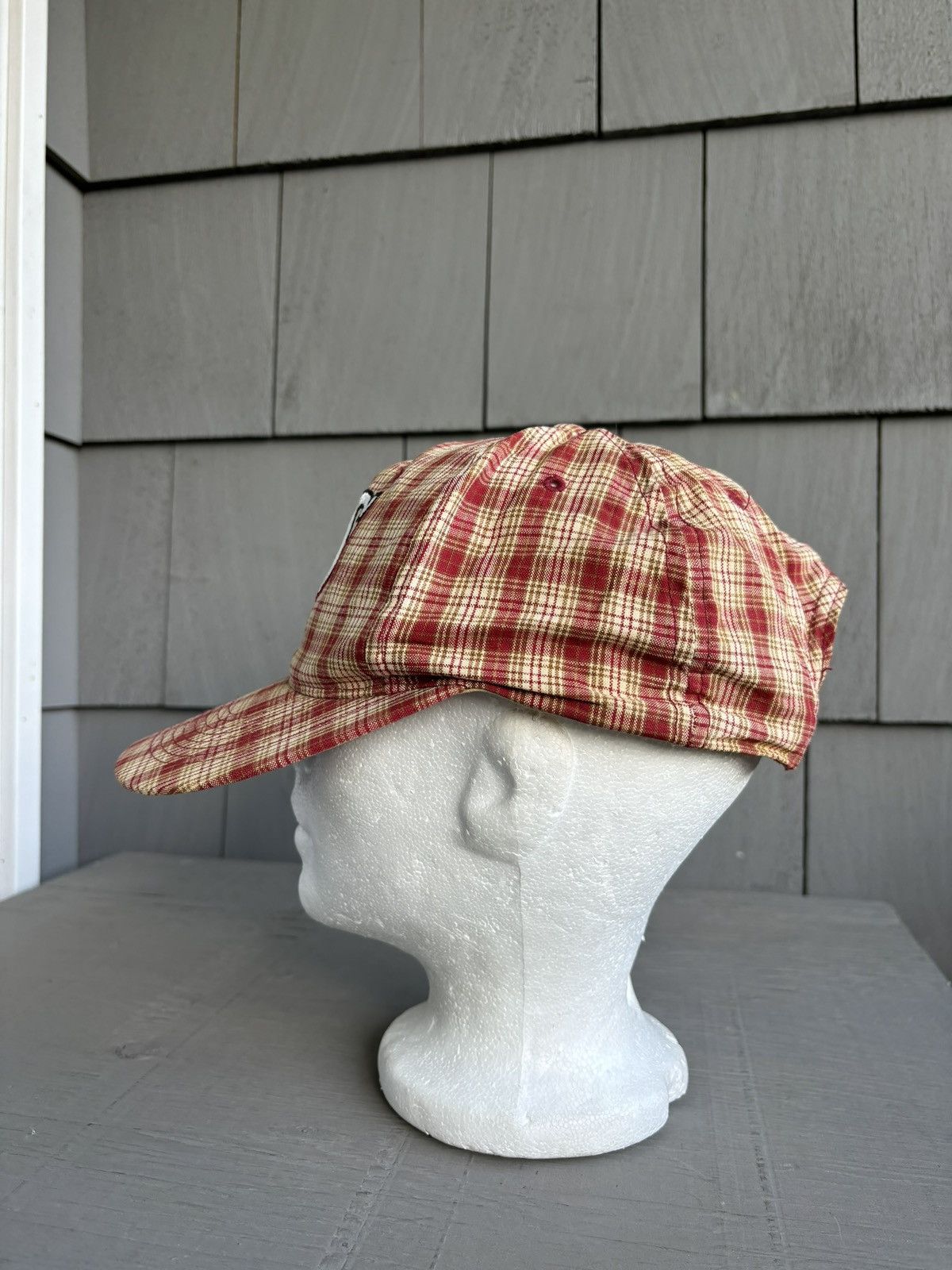 Levi's 1990s Levi's Cap 90s Vintage Plaid Baseball Hat Snapback Red Size ONE SIZE - 3 Thumbnail