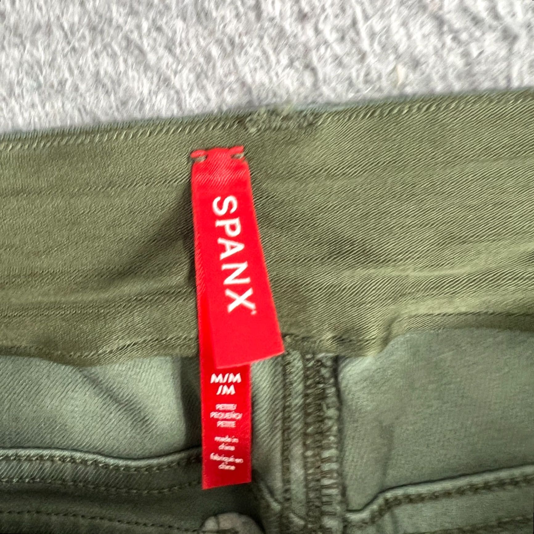 Spanx Spanx Pants Womens Medium Stretch Twill Pull On Cropped Green Wide-Leg 20312Q Size 32" / US 10 / IT 46 - 6 Thumbnail