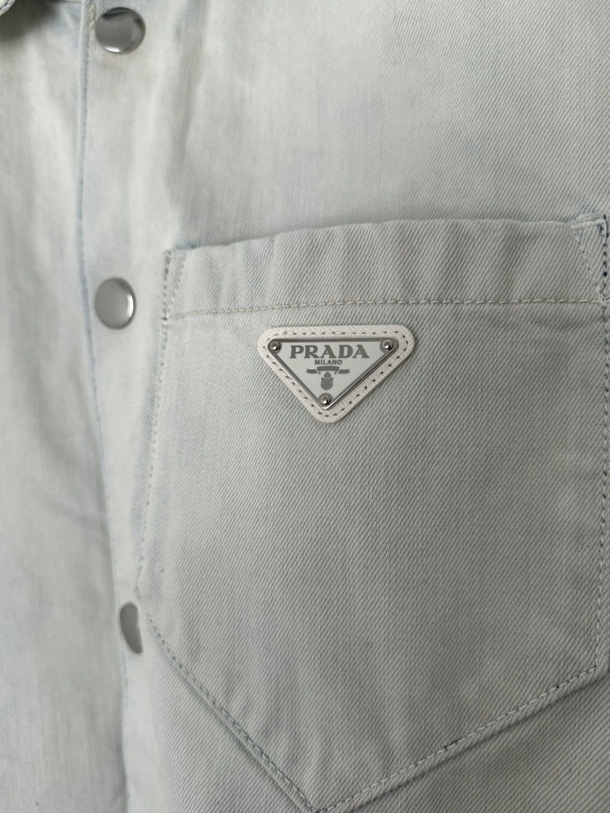 Prada Prada Bleacher Denim Shirt Size US S / EU 44-46 / 1 - 2 Thumbnail