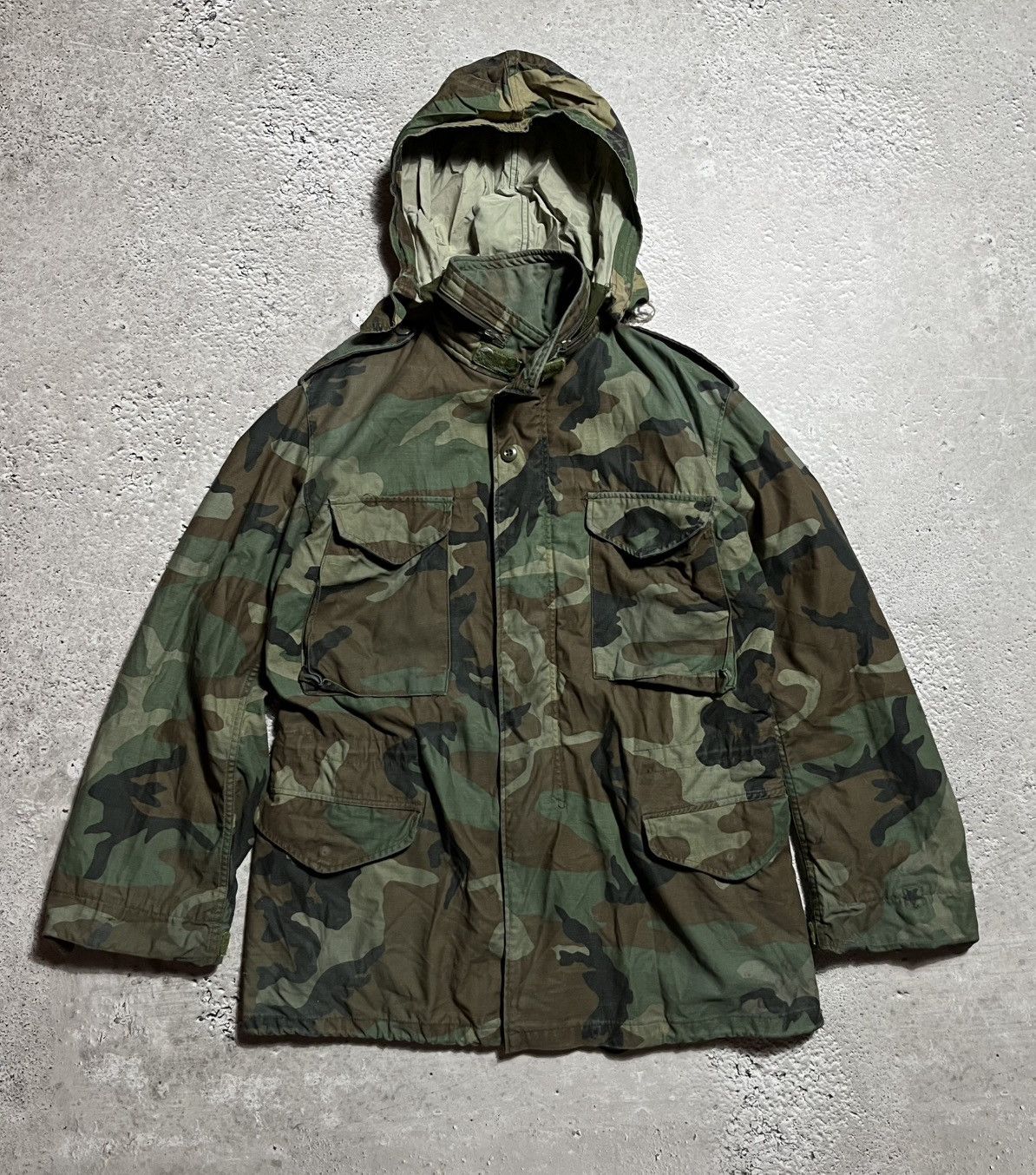 Vintage US Army M65 Field Jacket Woodland Camo Military Vintage Size US M / EU 48-50 / 2 - 1 Thumbnail