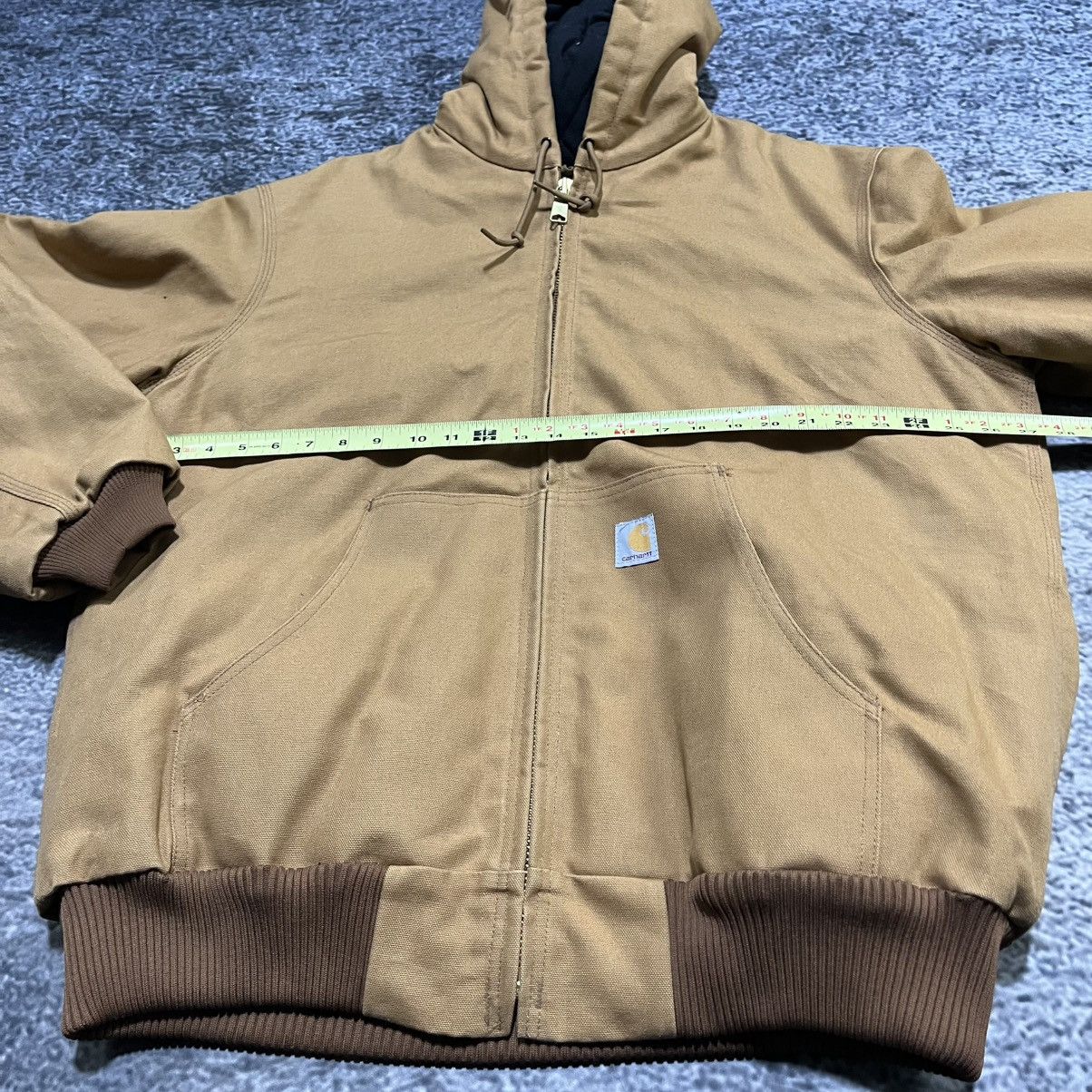 Carhartt VINTAGE HOODED CARHARTT CANVAS JACKET WORKWEAR TAN LARGE Size US L / EU 52-54 / 3 - 12 Thumbnail