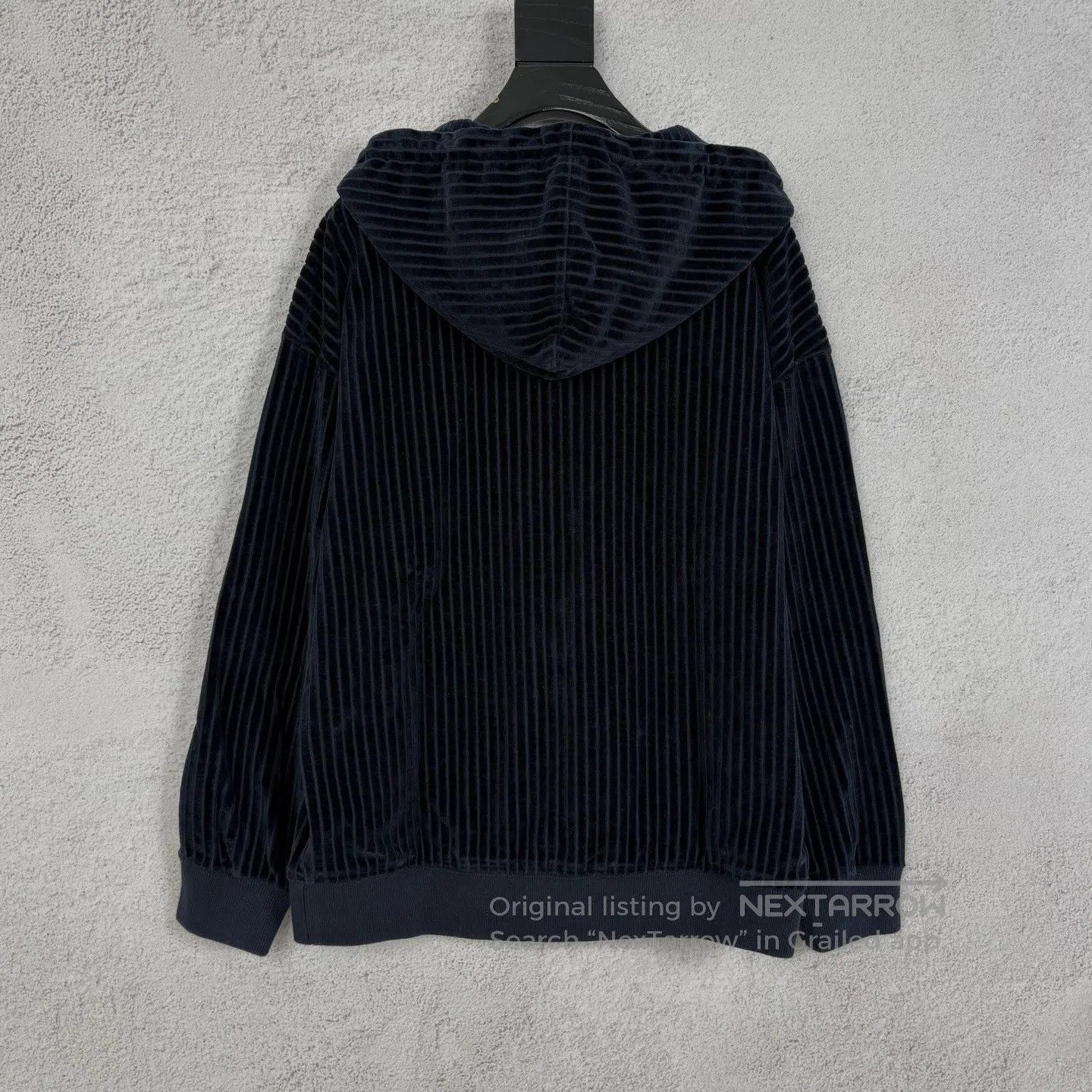 Fendi FENDI Blue-black corduroy zipper hoodie jacket Size US XS / EU 42 / 0 - 2 Thumbnail